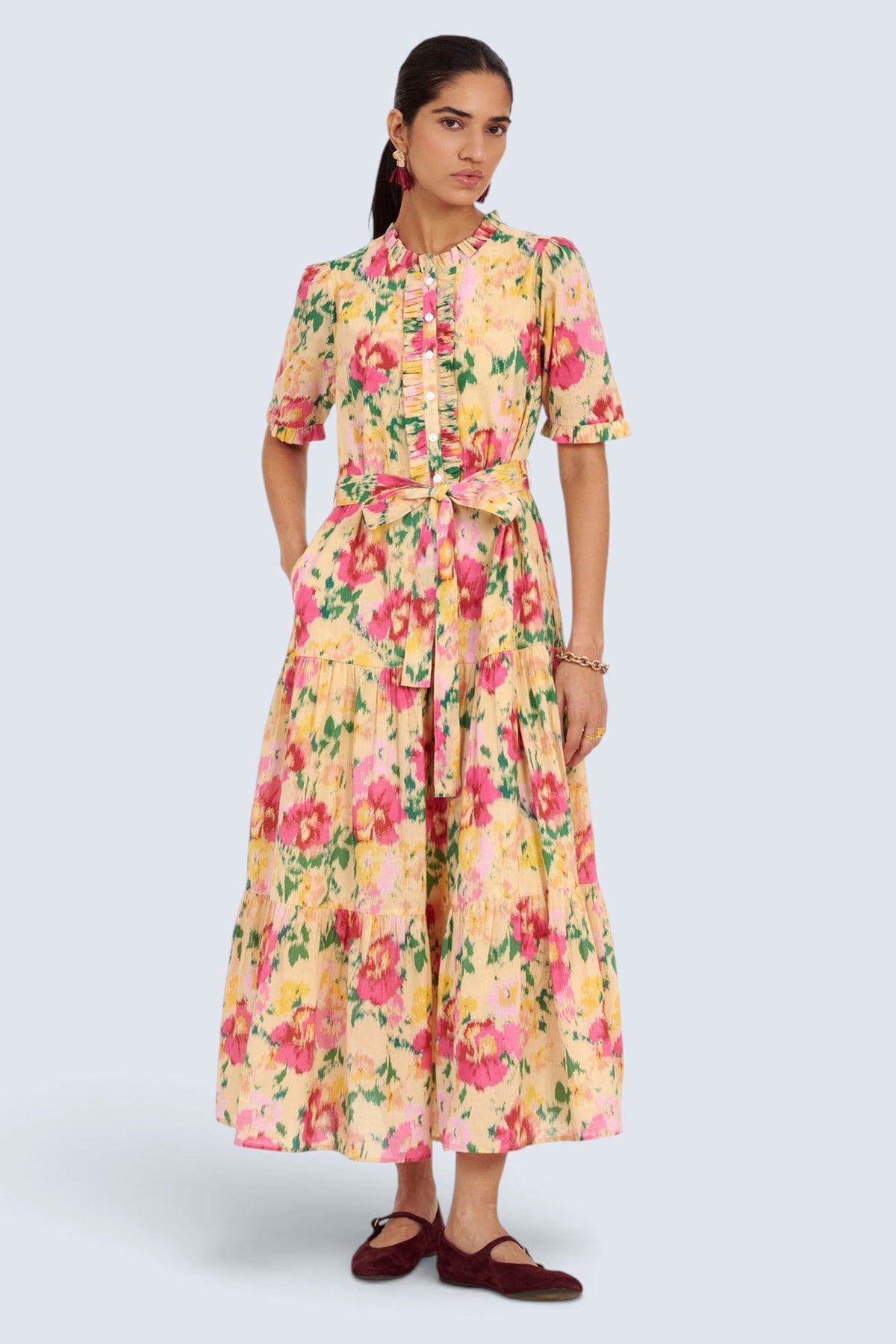 Saylor Dress Damask Rose Antique