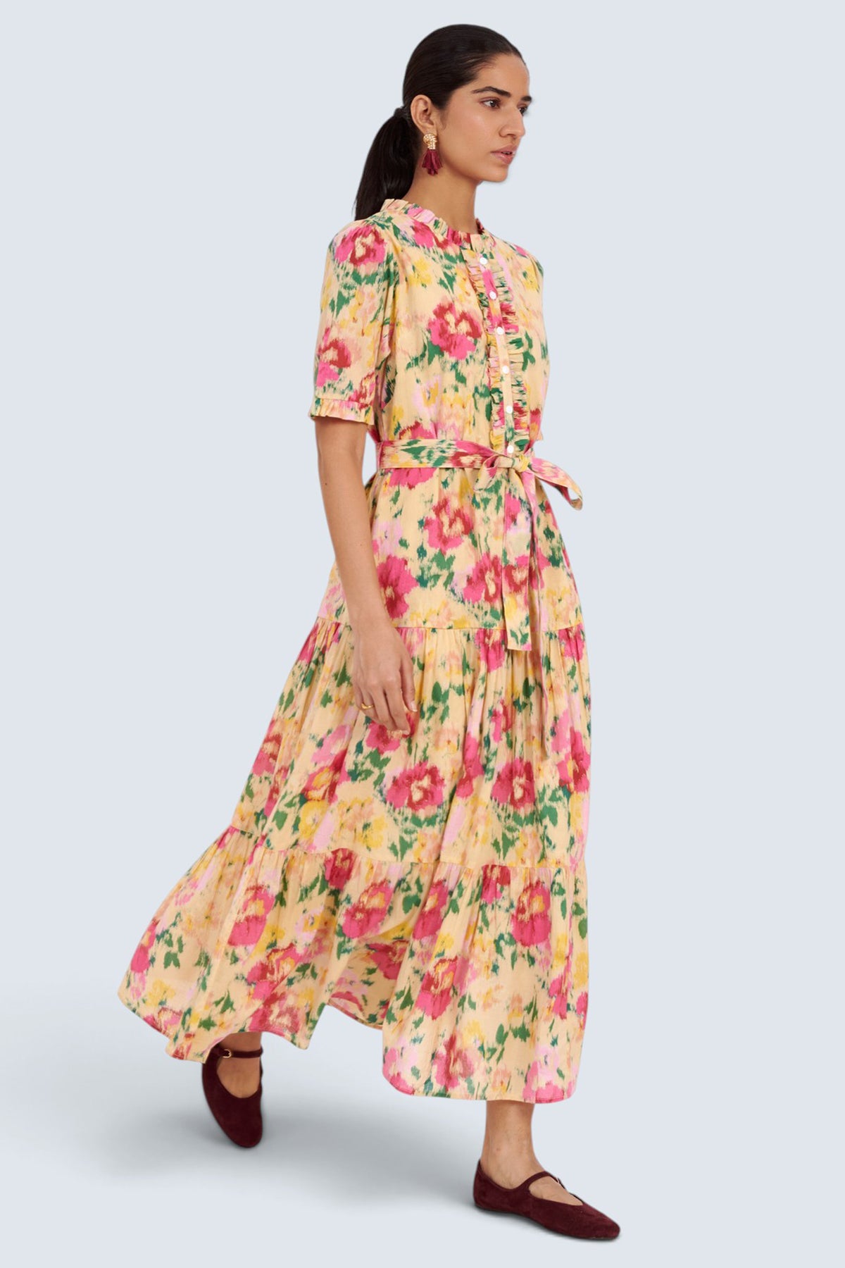 Saylor Dress Damask Rose Antique