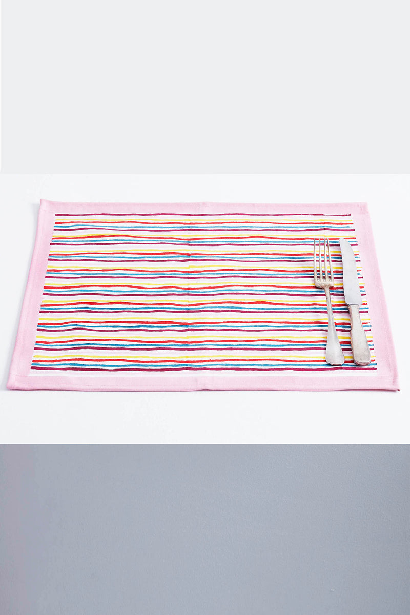 Four Seaside Stripe Placemats