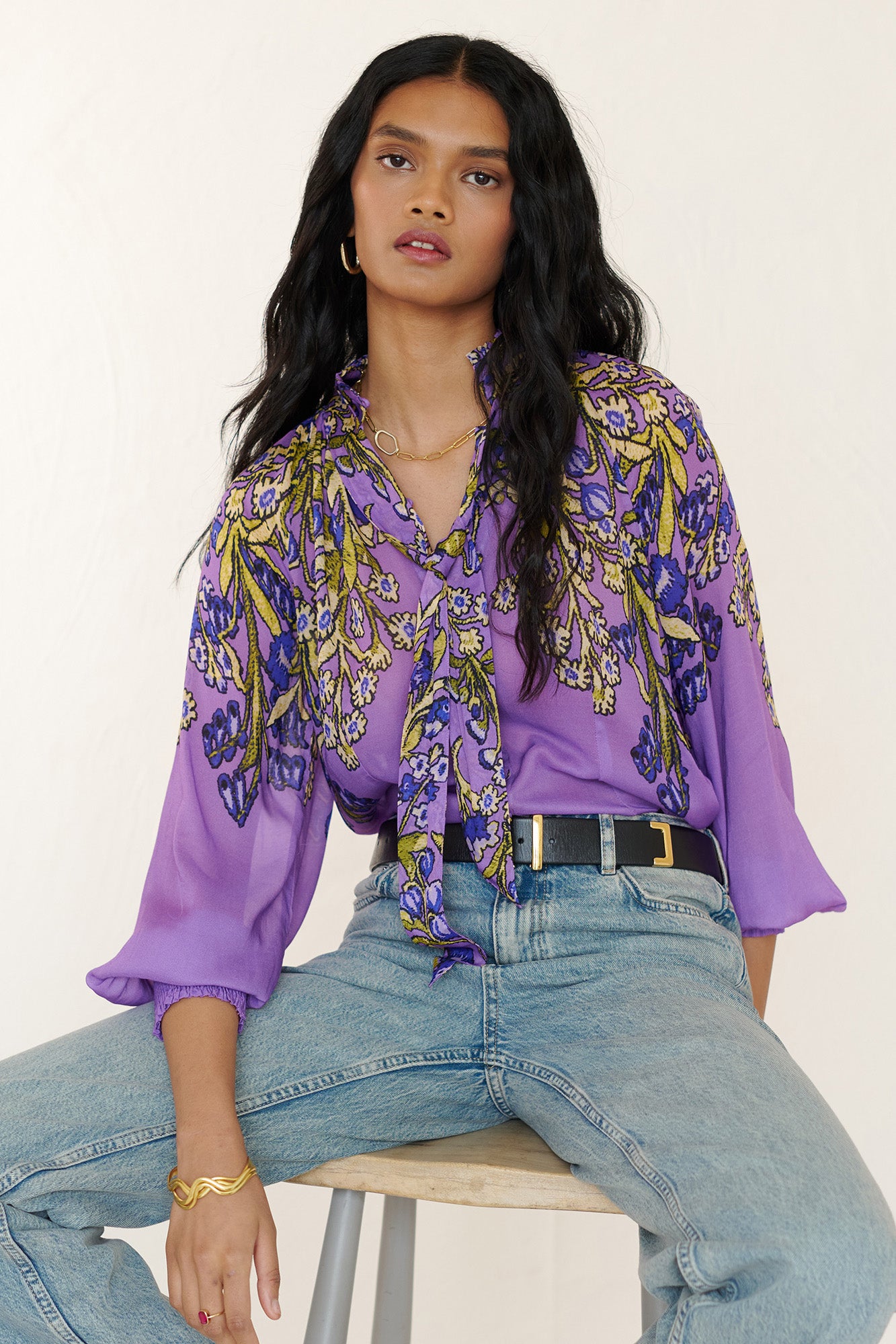 Tara Shirt Unicorn Tapestry Violet