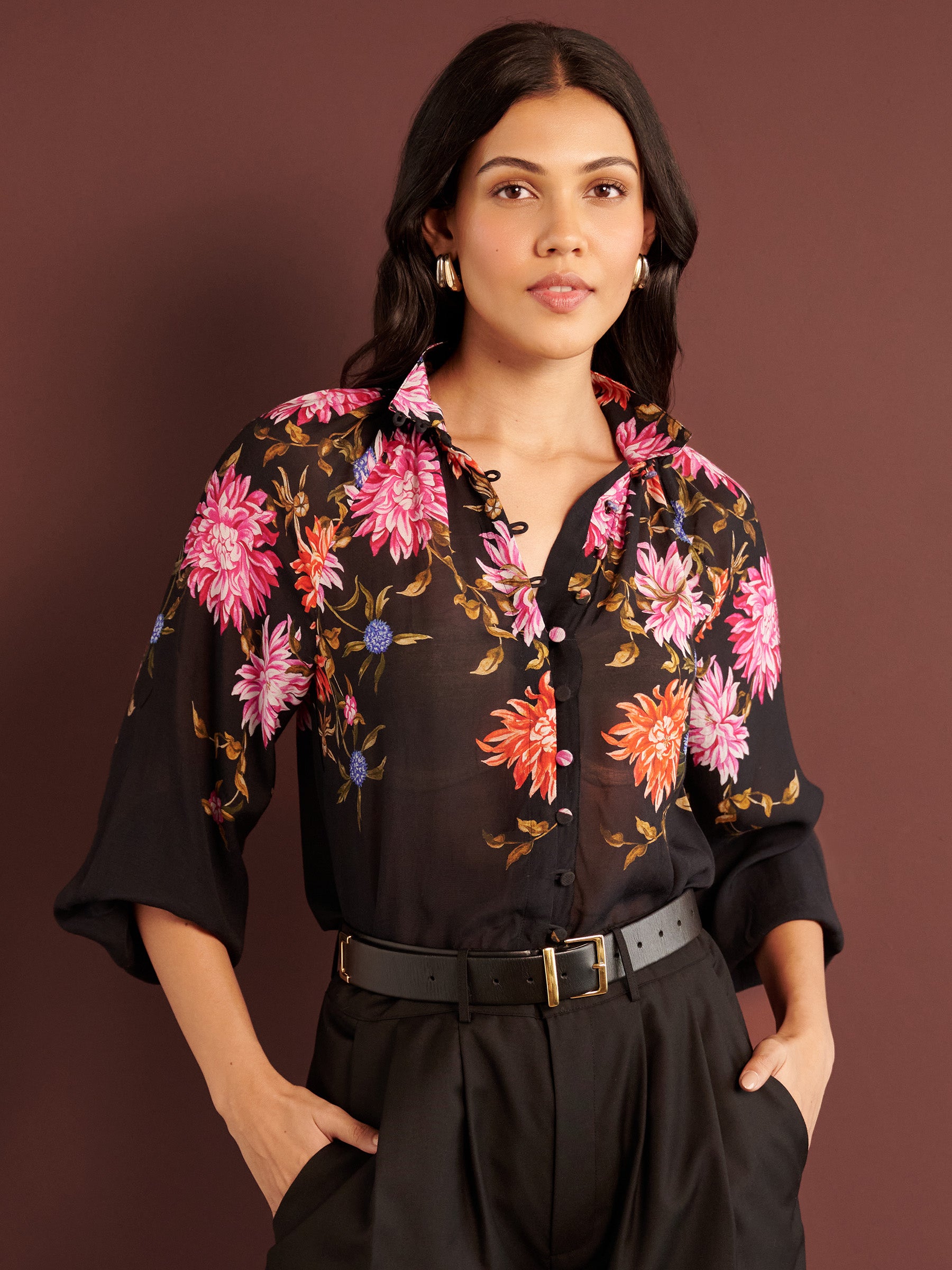 Tara Shirt Dahlia Jet