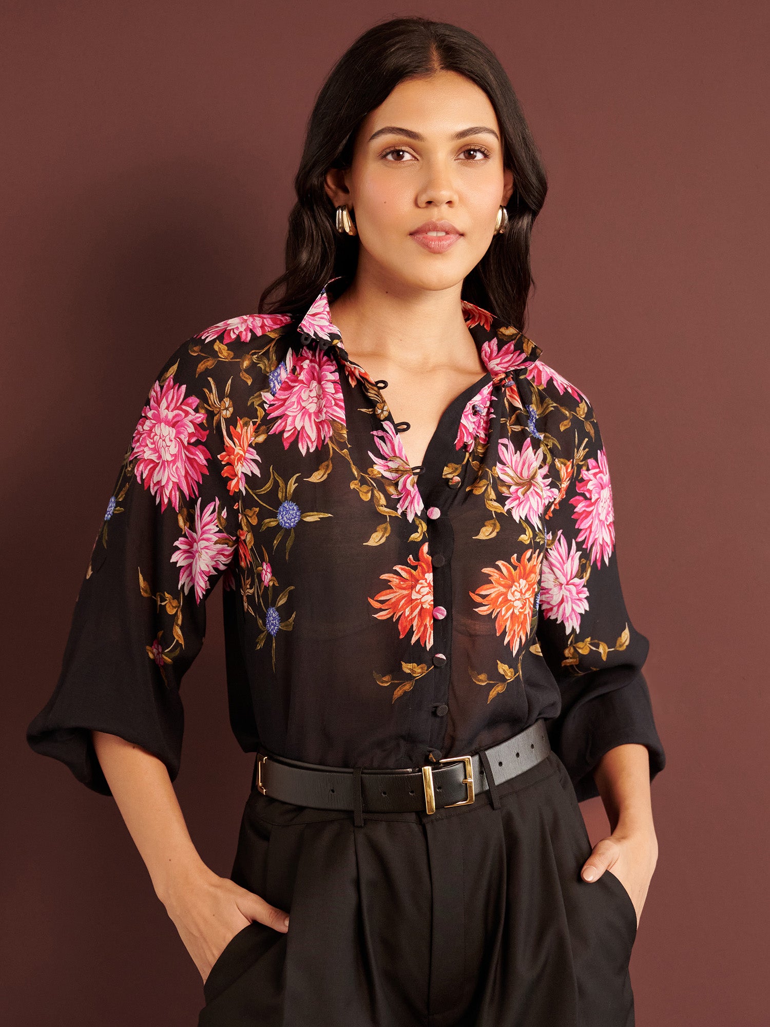 Tara Shirt Dahlia Jet