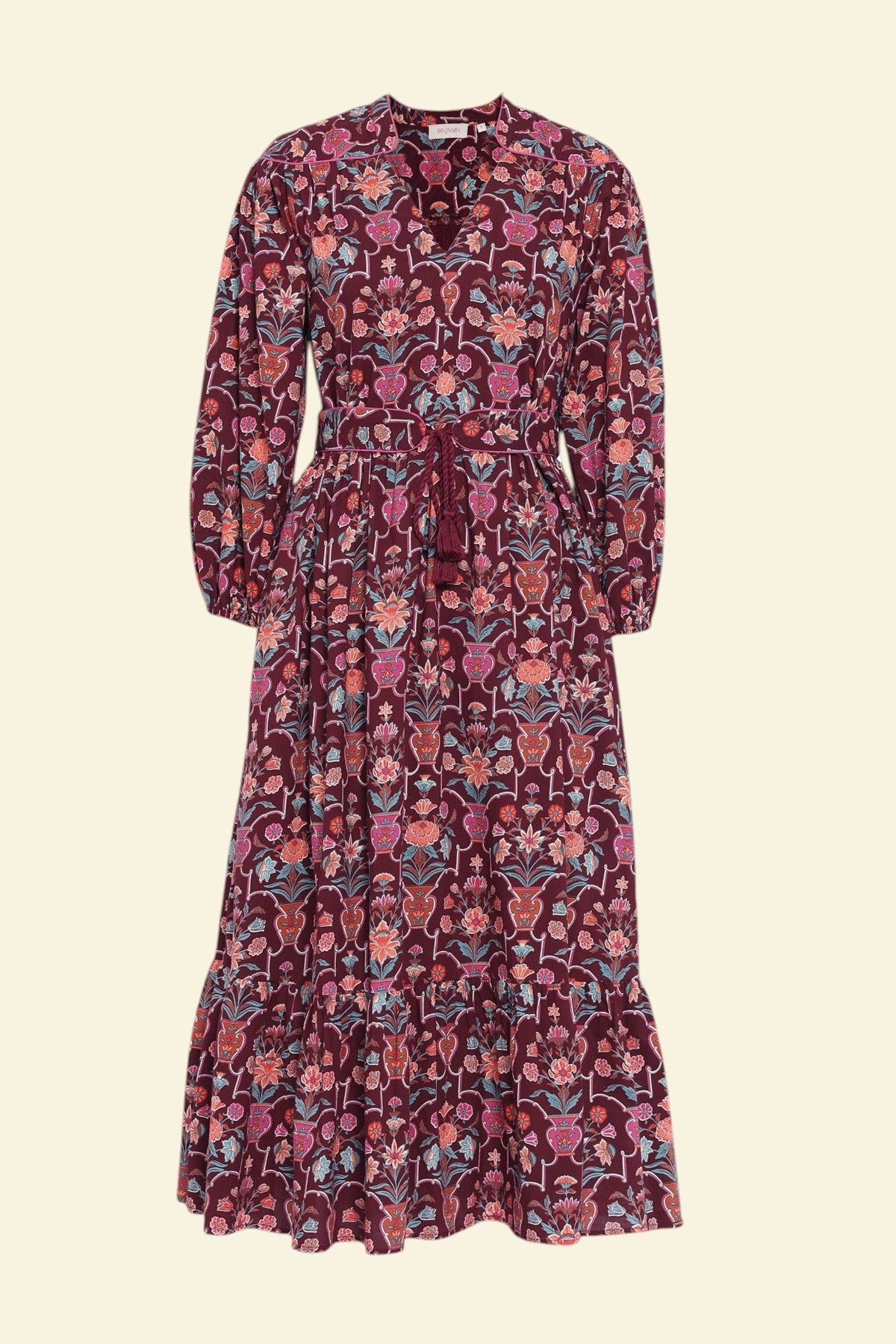 Victoria Dress Floral Vase Chestnut