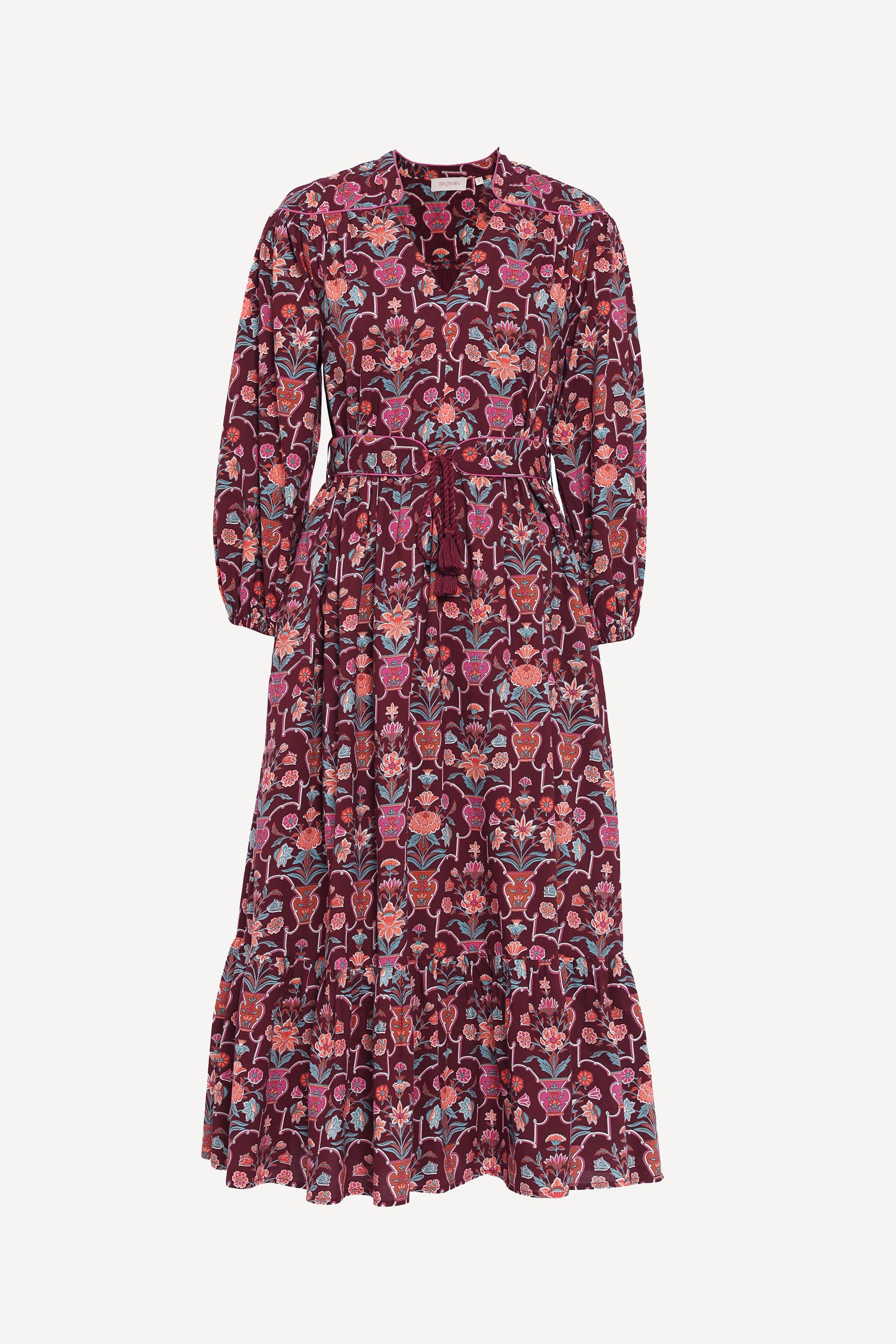 Victoria Dress Floral Vase Chestnut