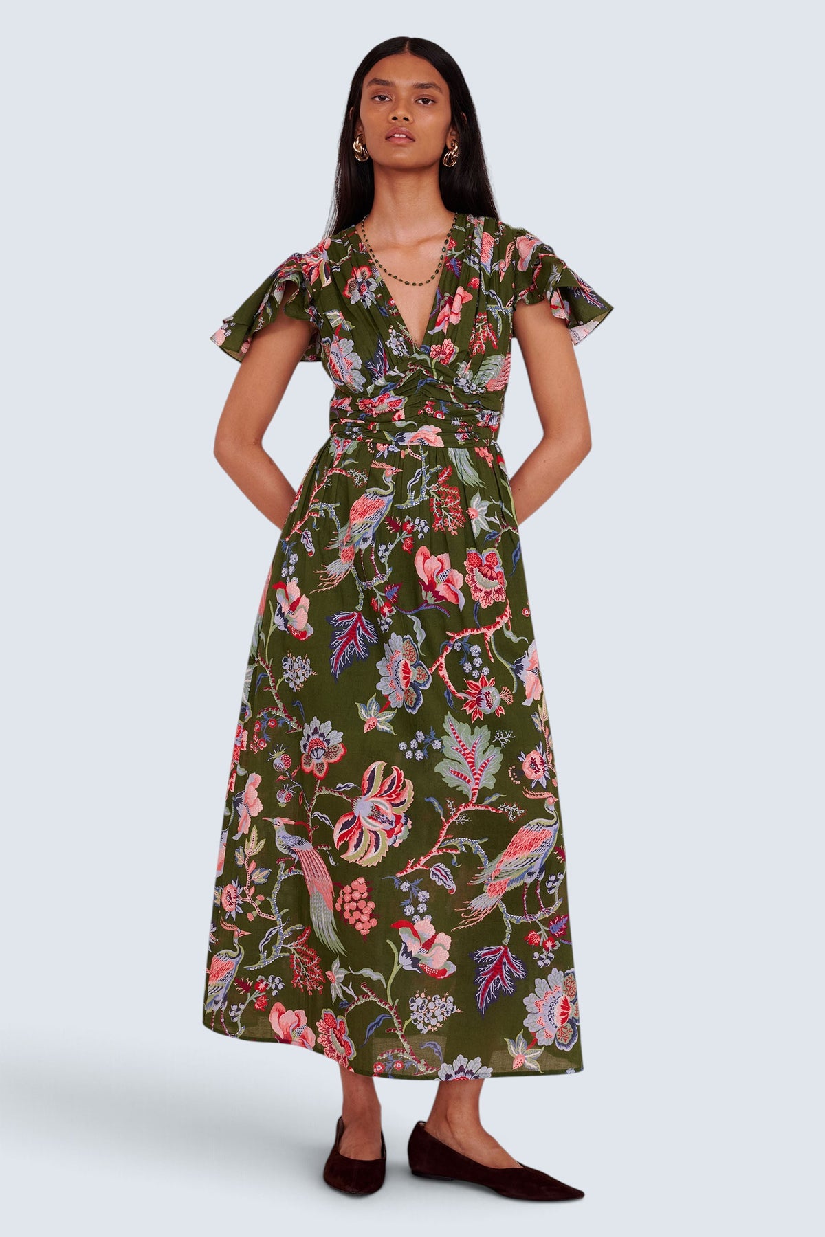 Adele Dress Chintz Moss