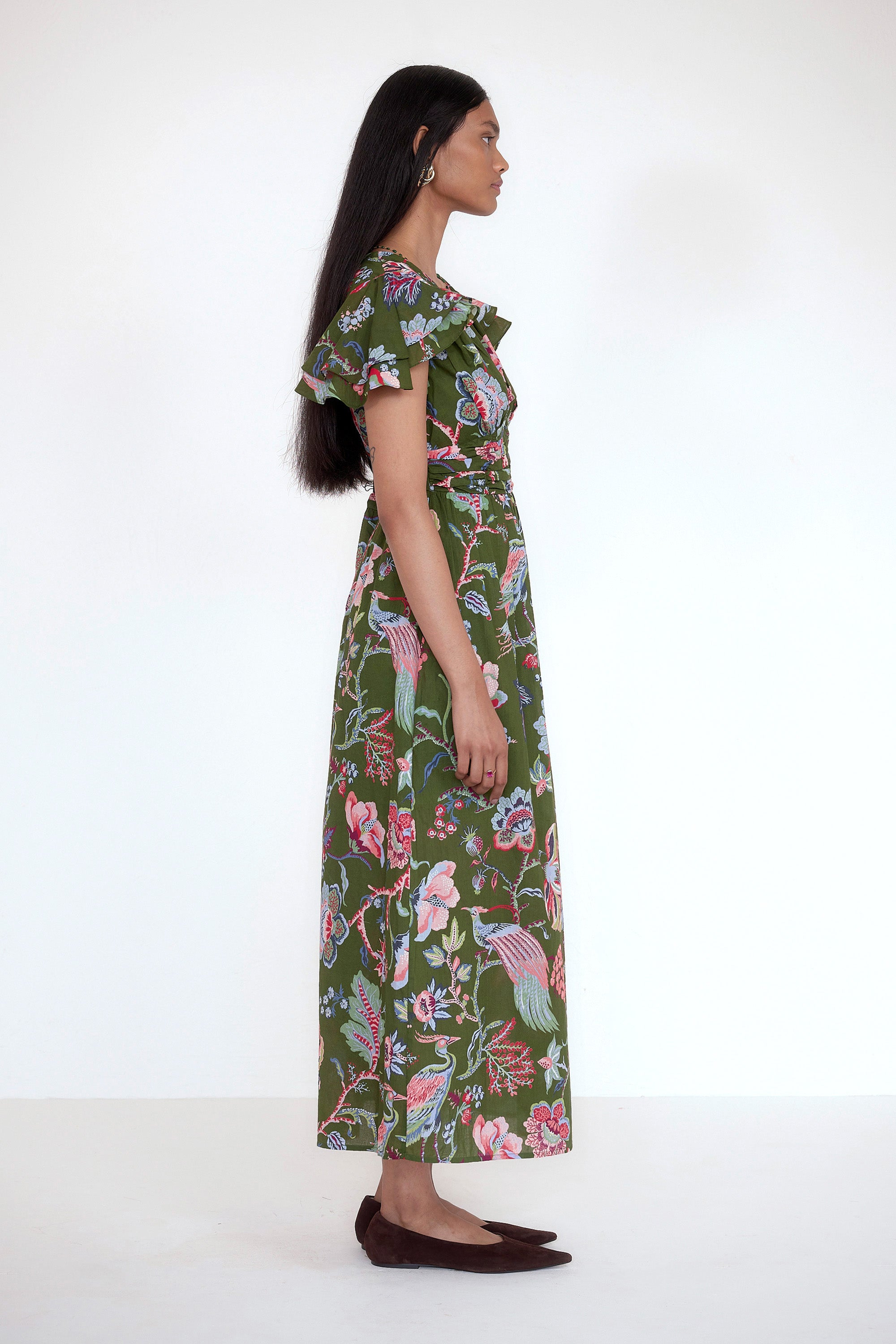 Adele Dress Chintz Moss