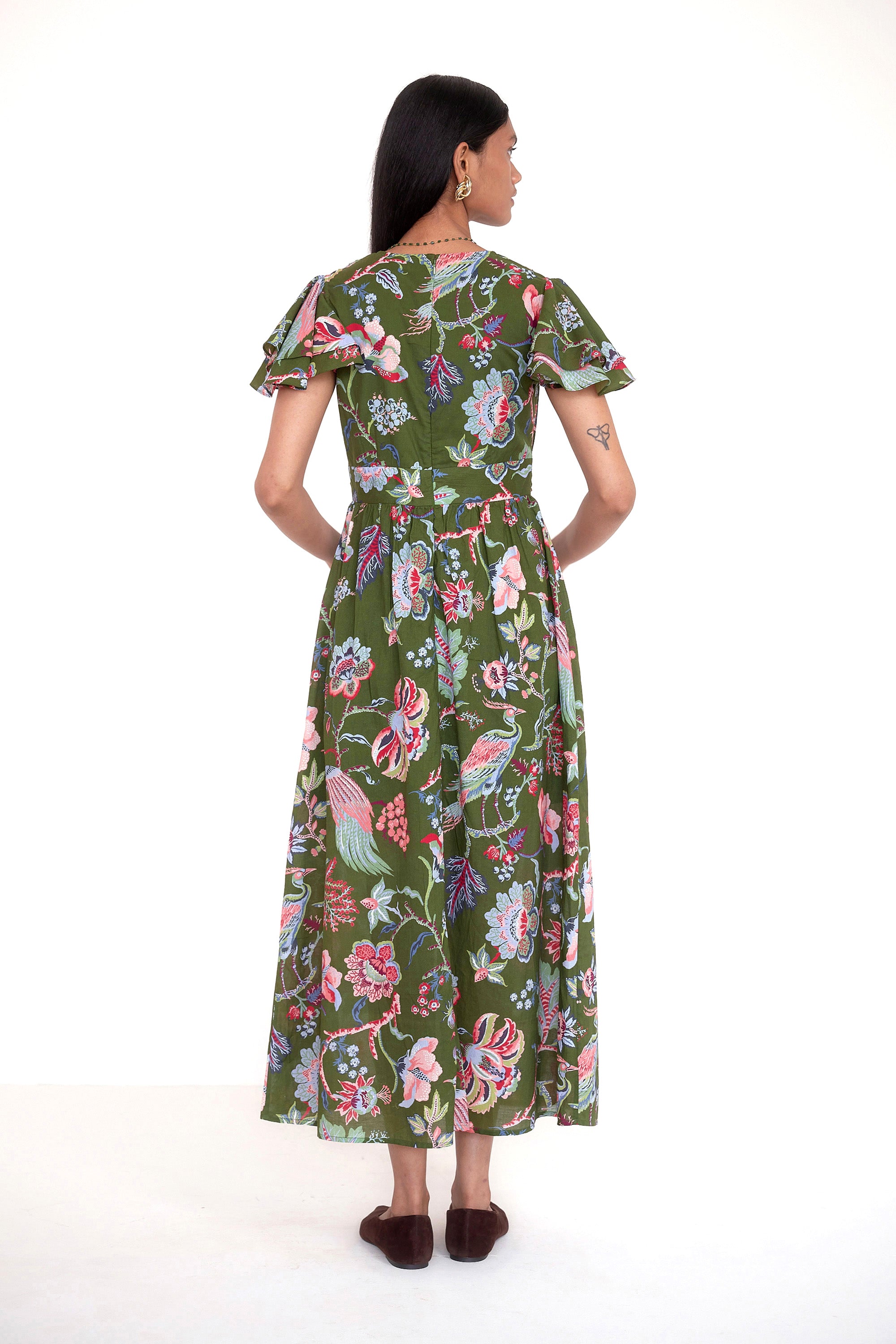 Adele Dress Chintz Moss