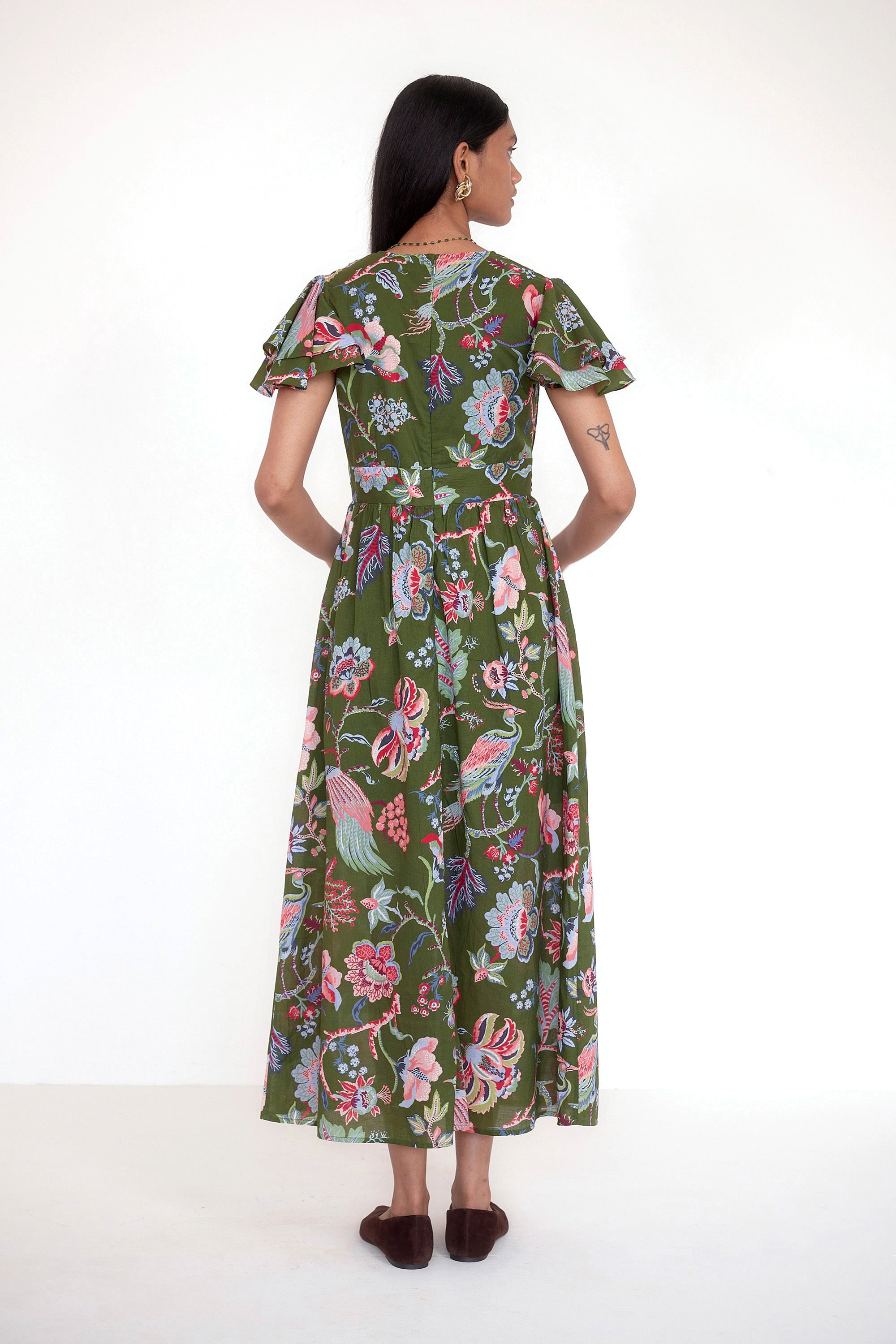 Adele Dress Chintz Moss