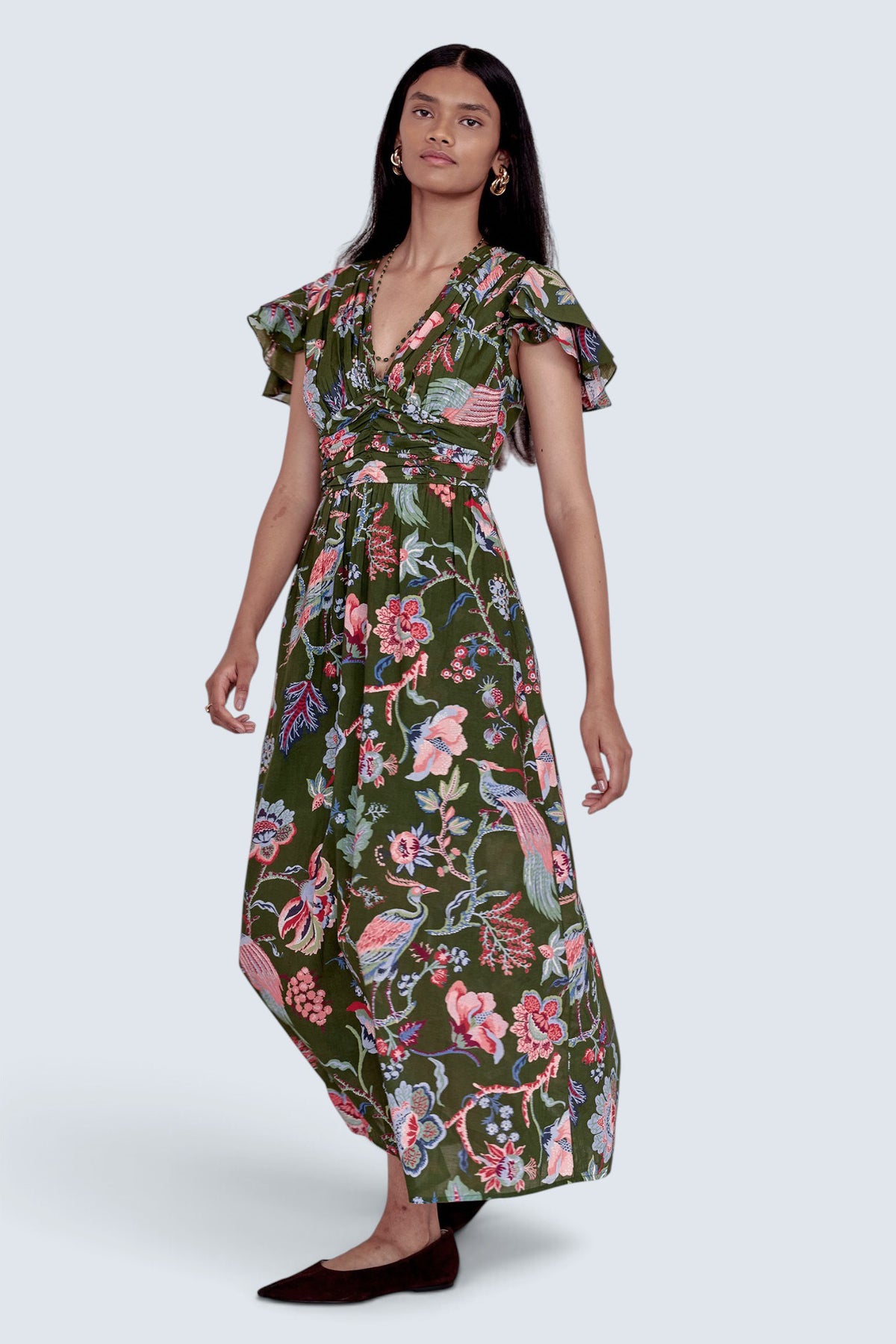Adele Dress Chintz Moss