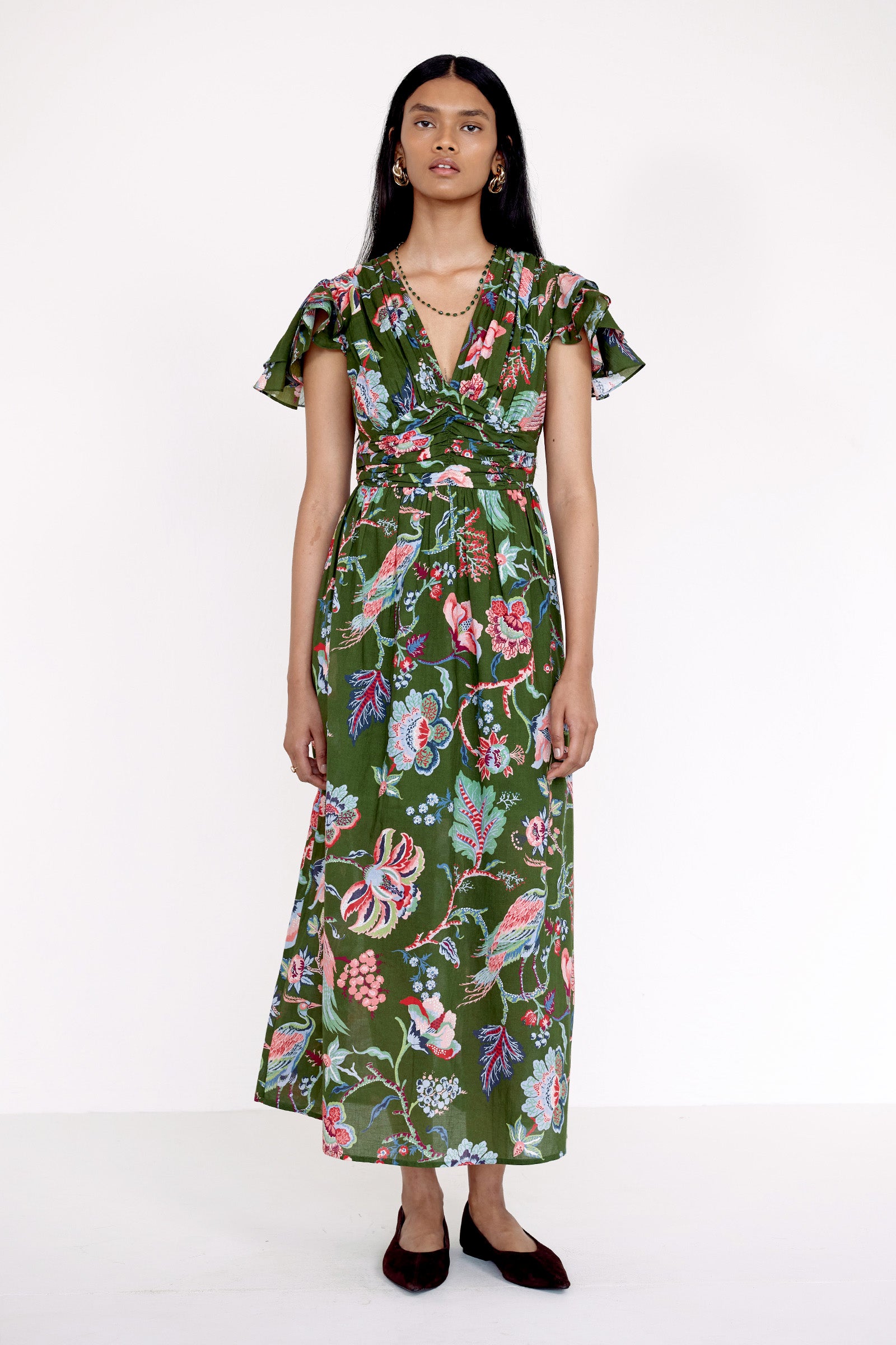 Adele Dress Chintz Moss