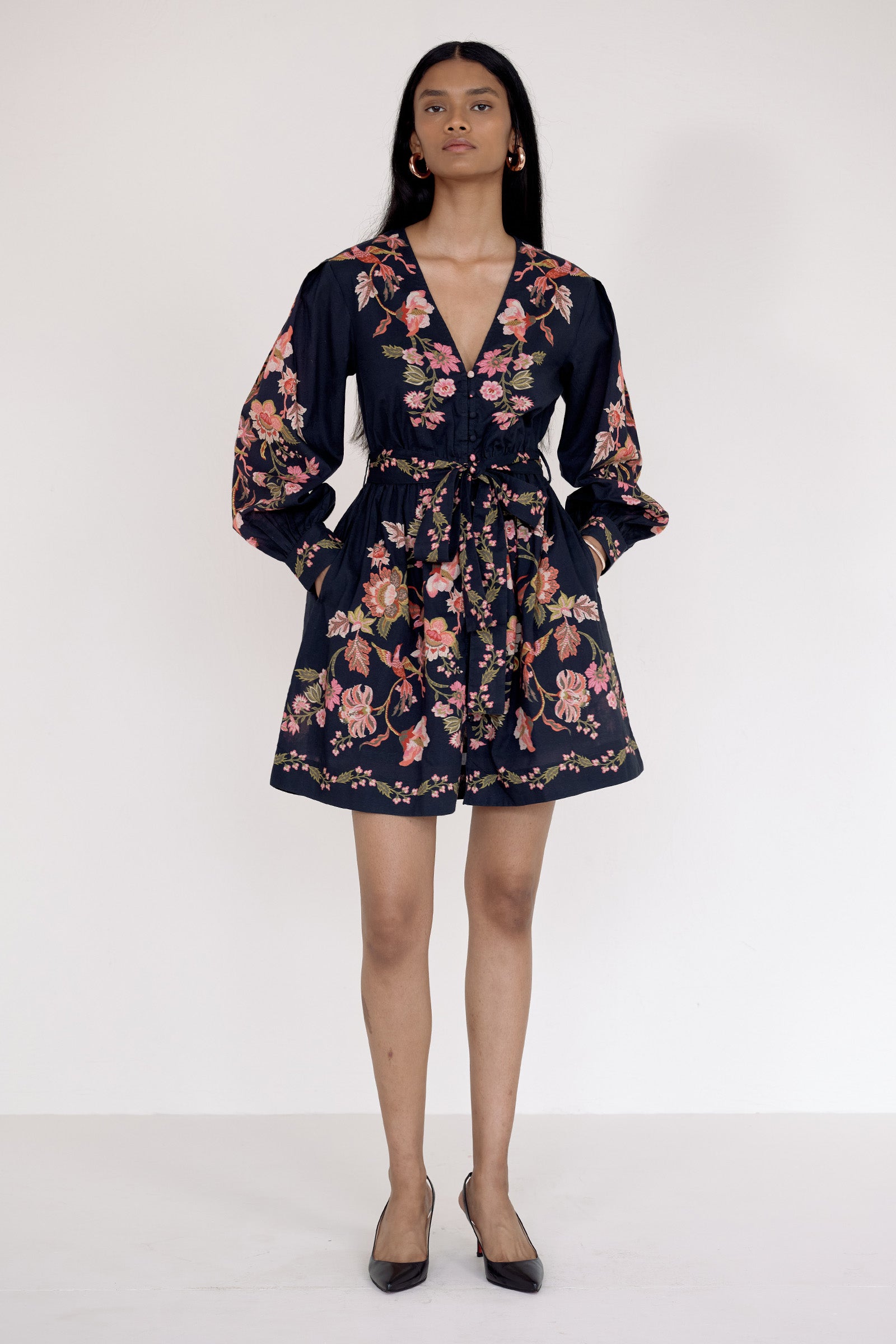 Anne Mini Dress Chintz Jet