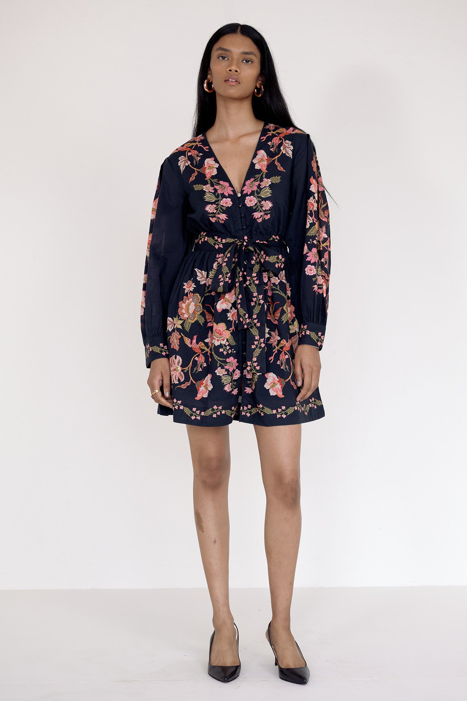 Anne Mini Dress Chintz Jet