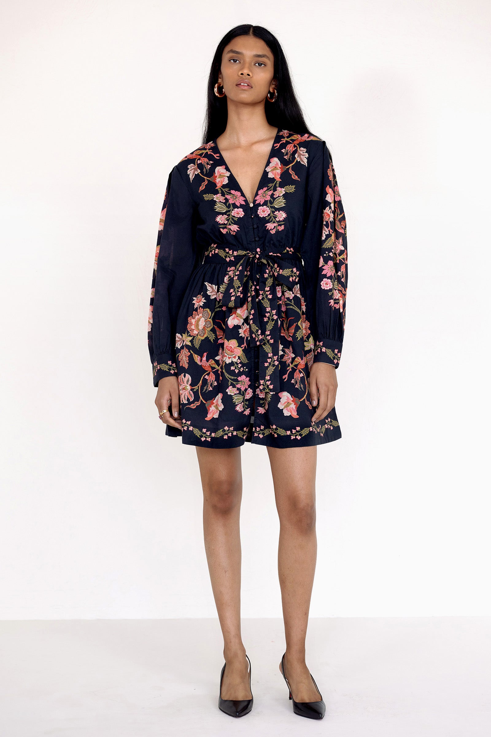 Anne Mini Dress Chintz Jet
