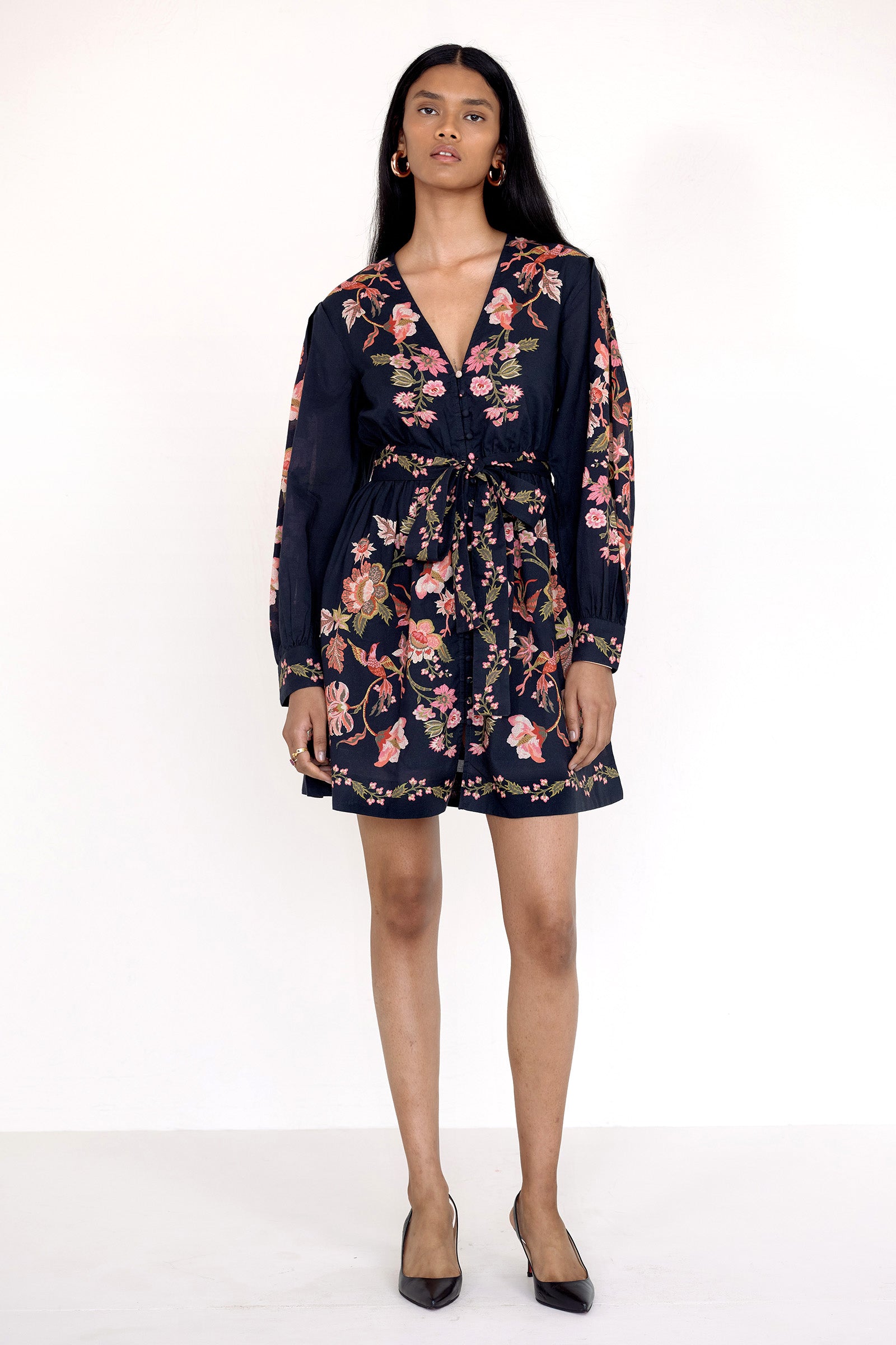 Anne Mini Dress Chintz Jet