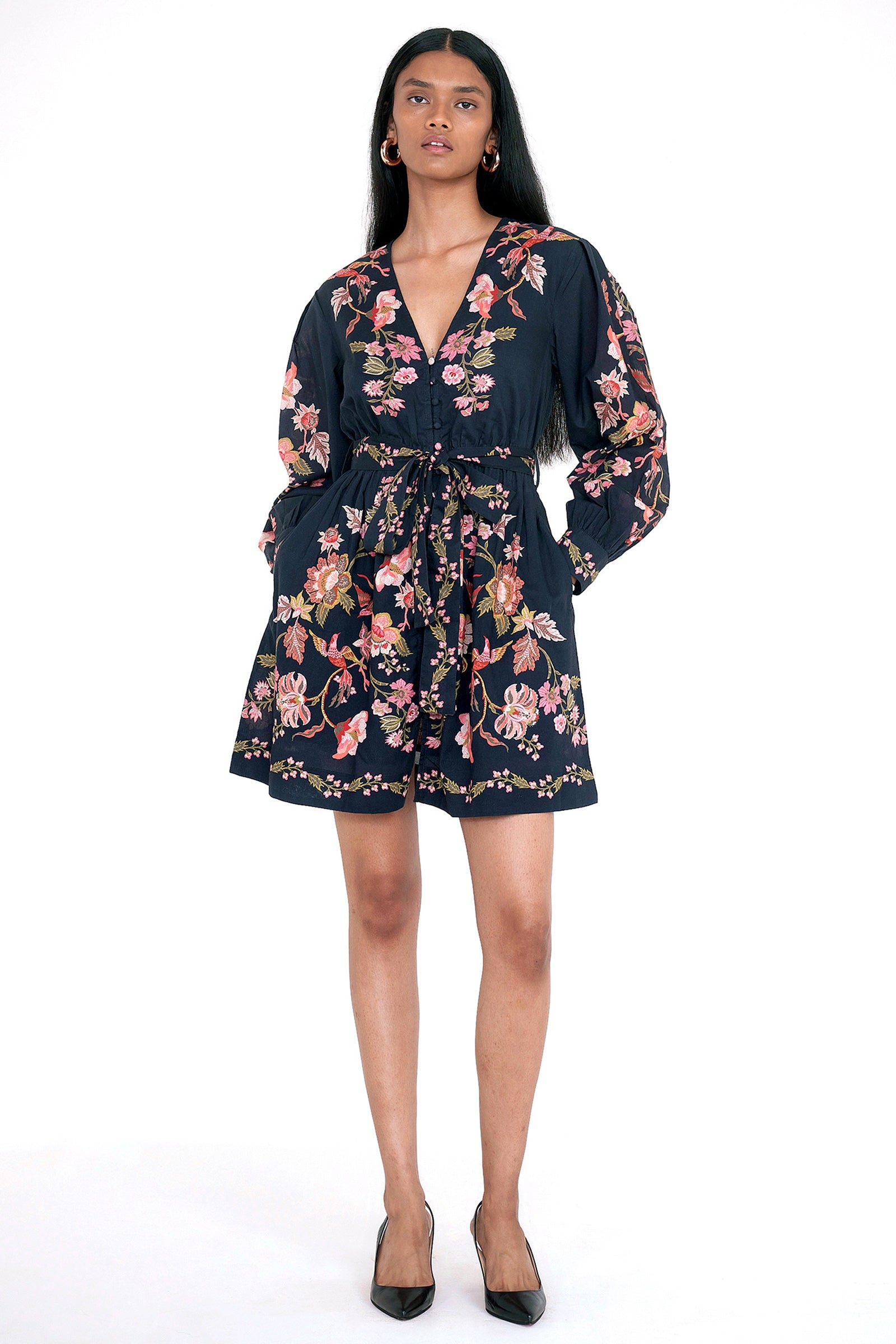 Anne Mini Dress Chintz Jet