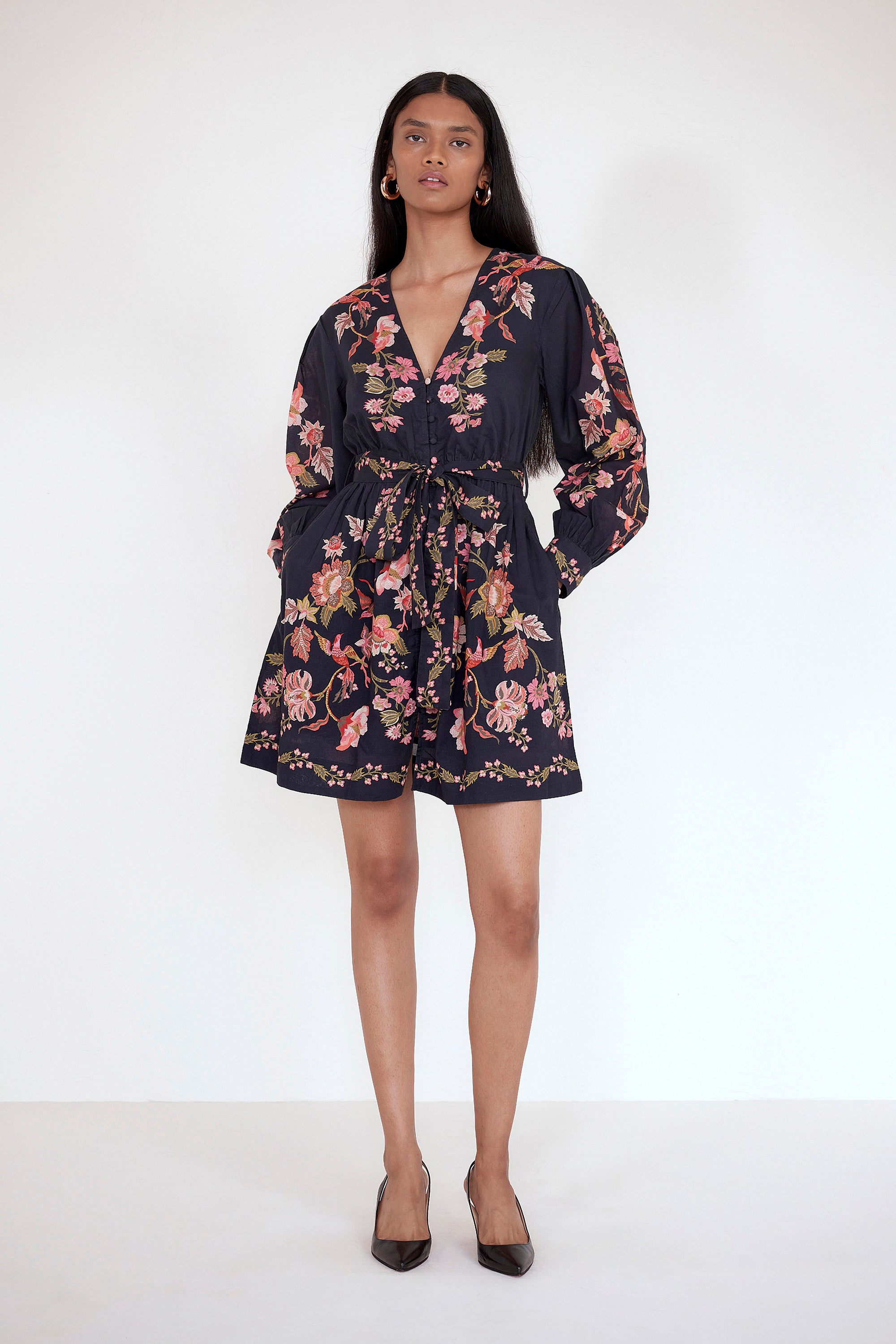 Anne Mini Dress Chintz Jet