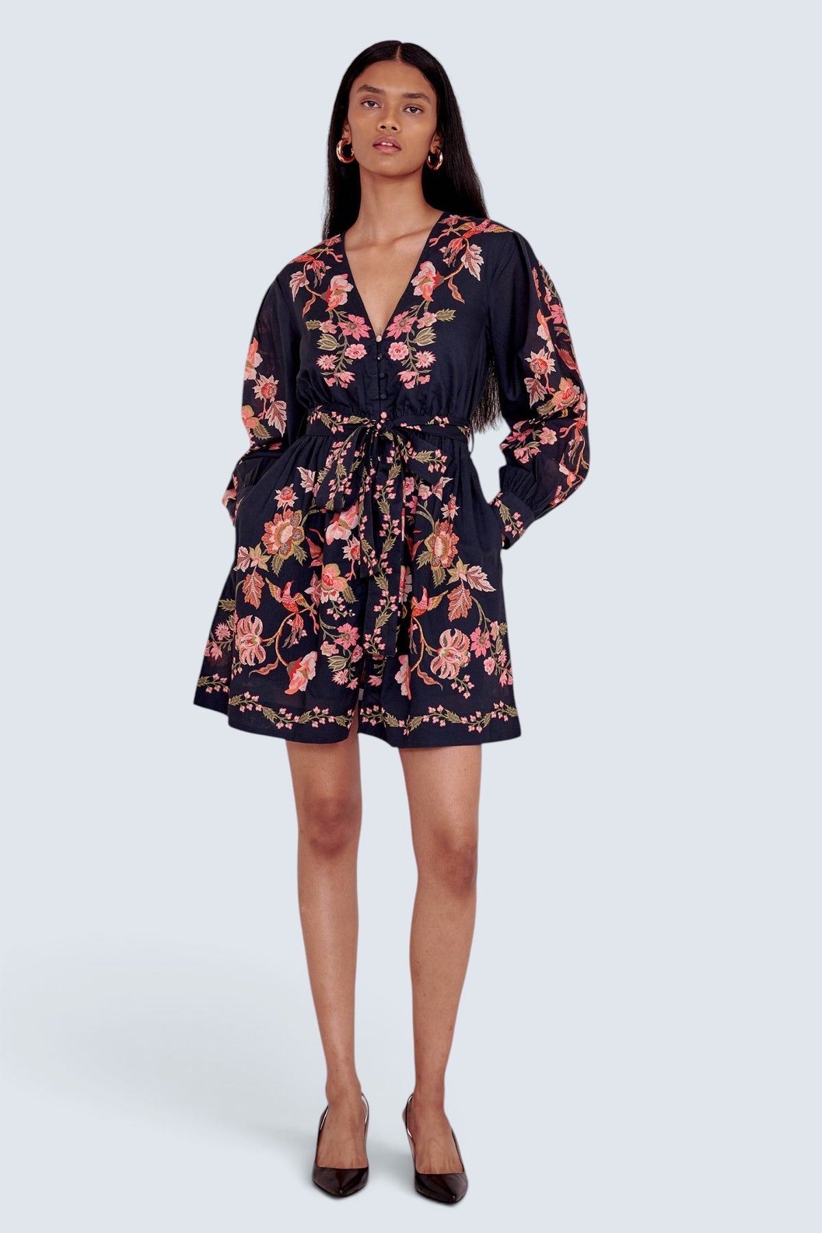 Anne Mini Dress Chintz Jet
