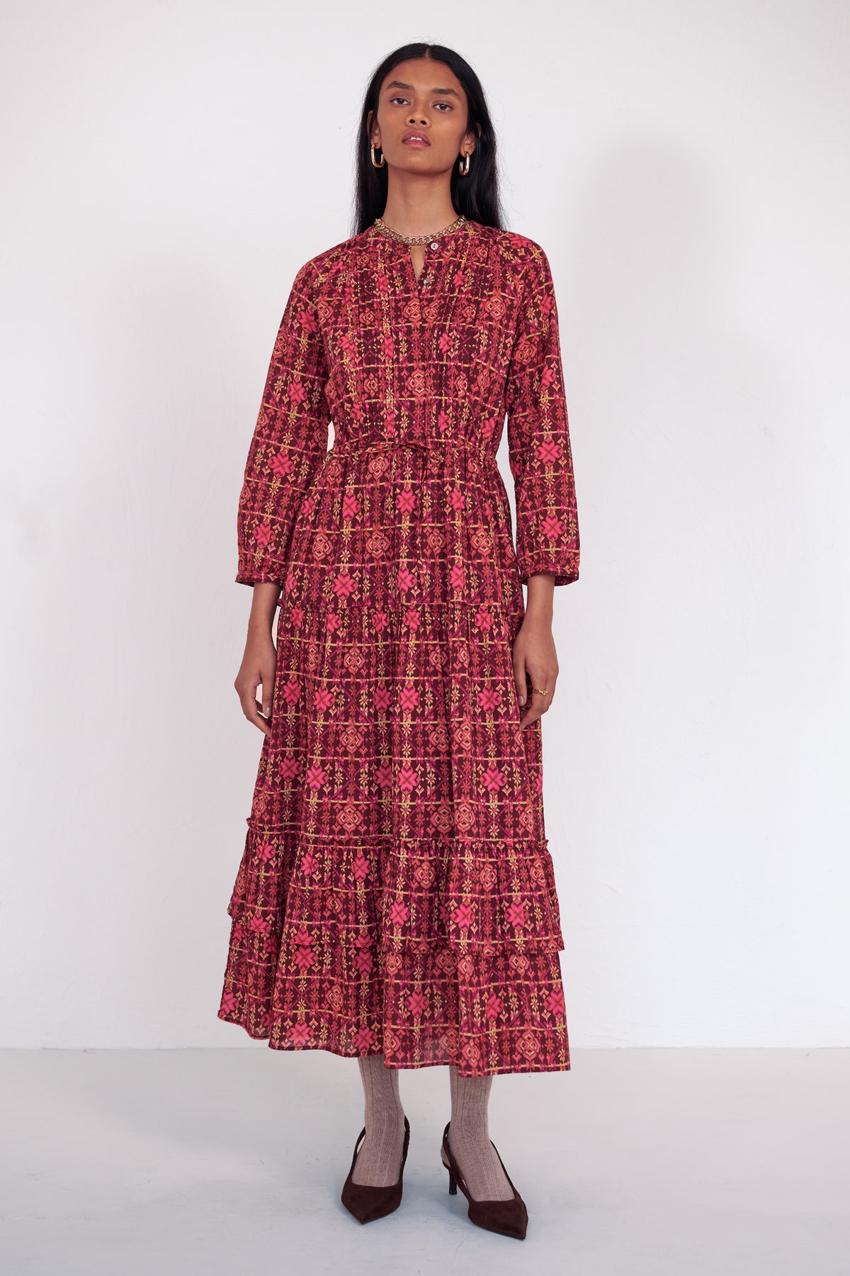 Bazaar Dress Needlepoint Mahogany