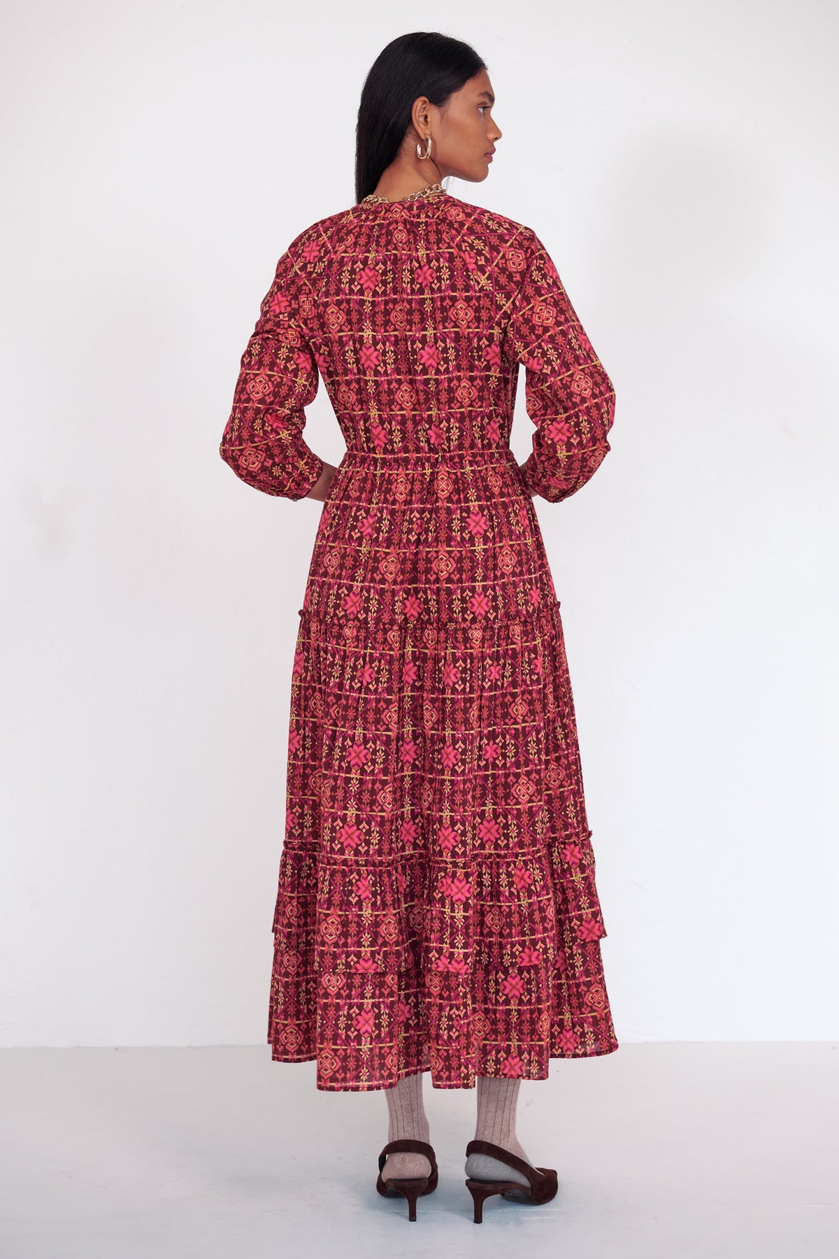 Bazaar Dress Needlepoint Mahogany