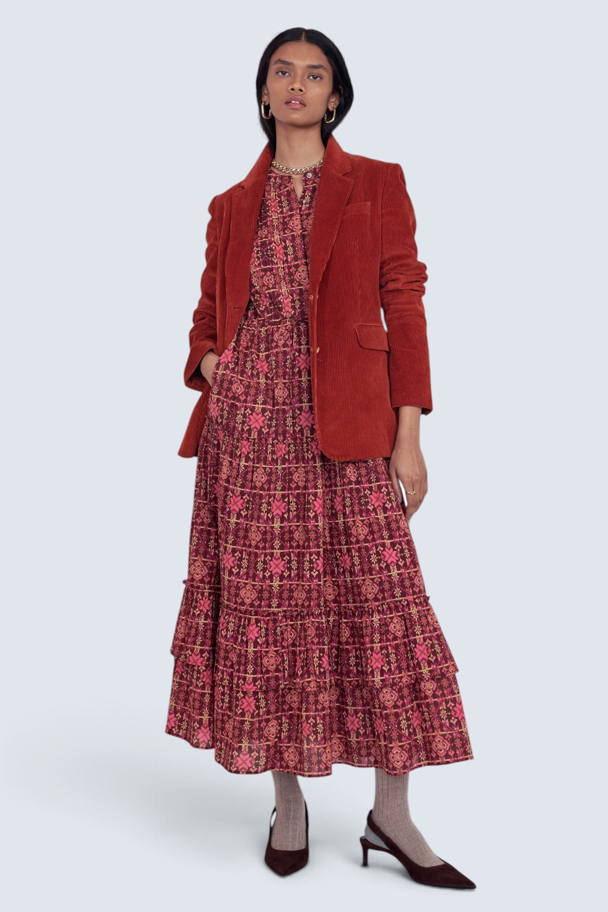 Bazaar Dress Needlepoint Mahogany