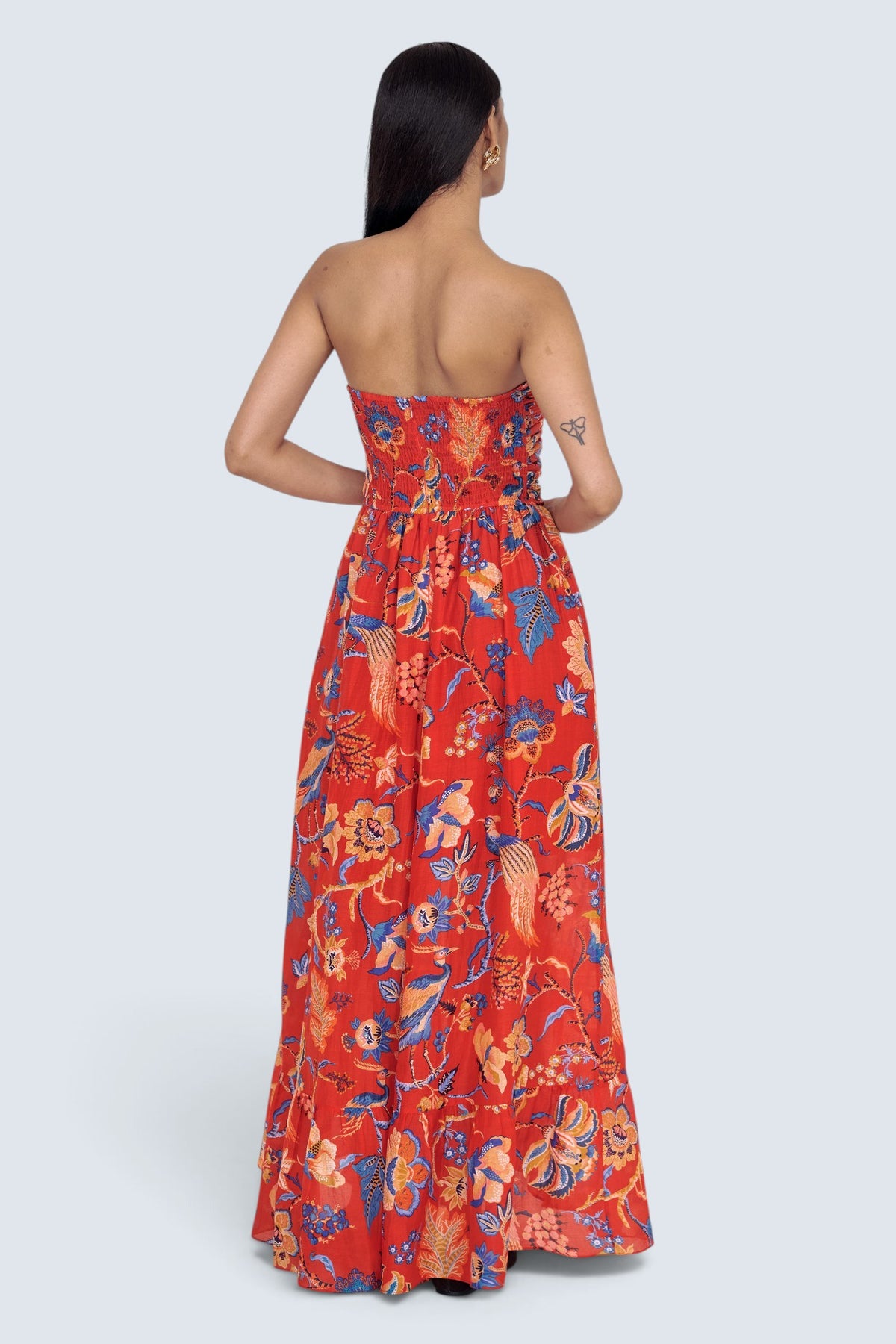 Bella Dress Chintz Carmine