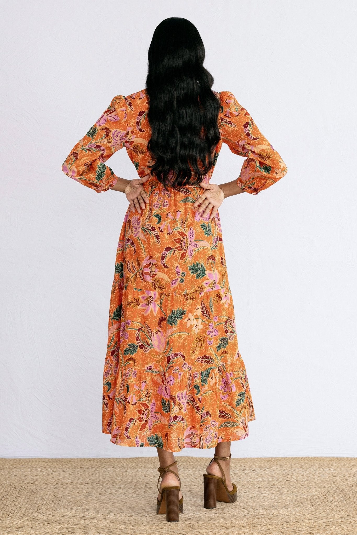 Castor Dress Bali Floral Sunset