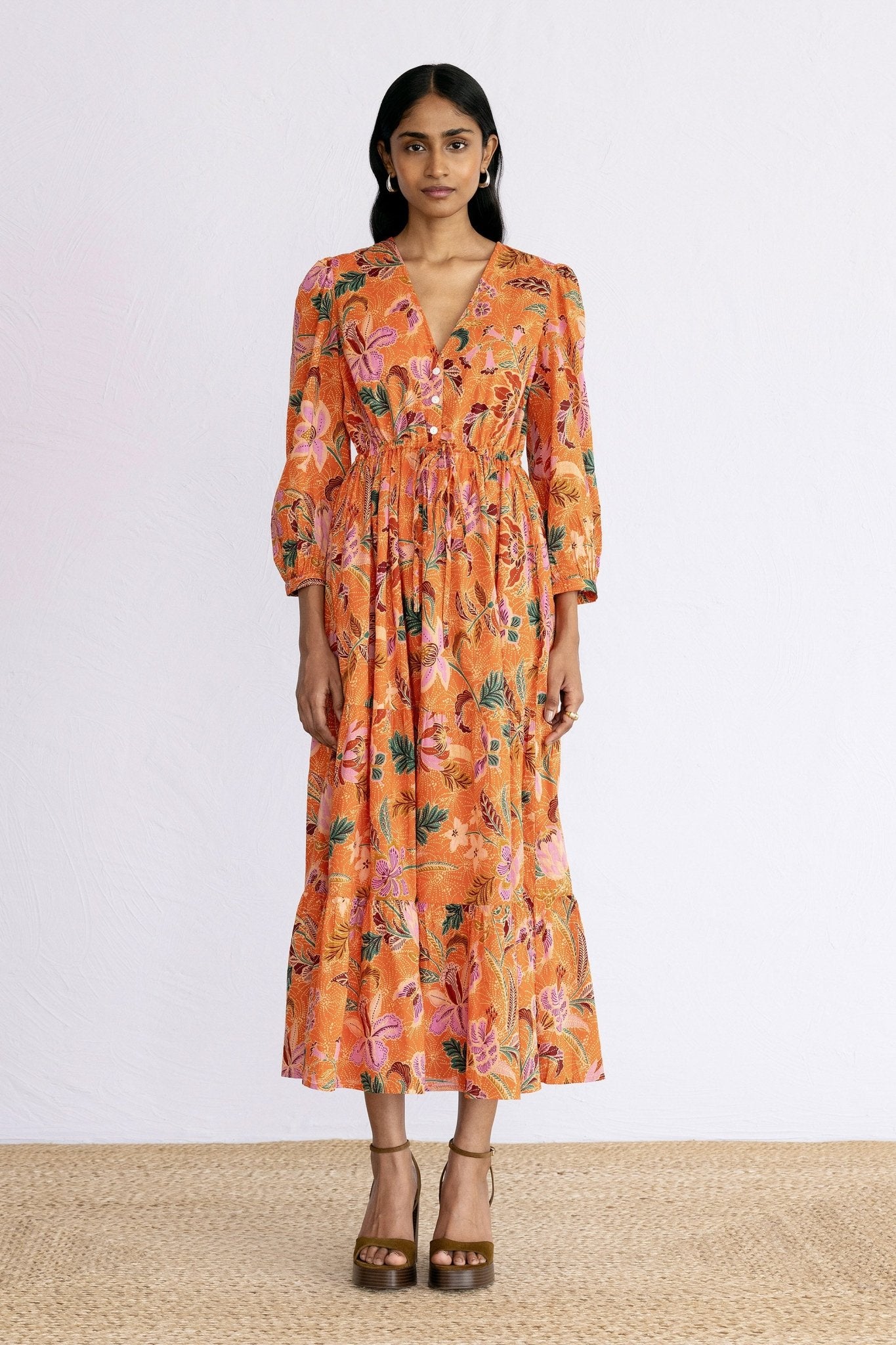 Castor Dress Bali Floral Sunset