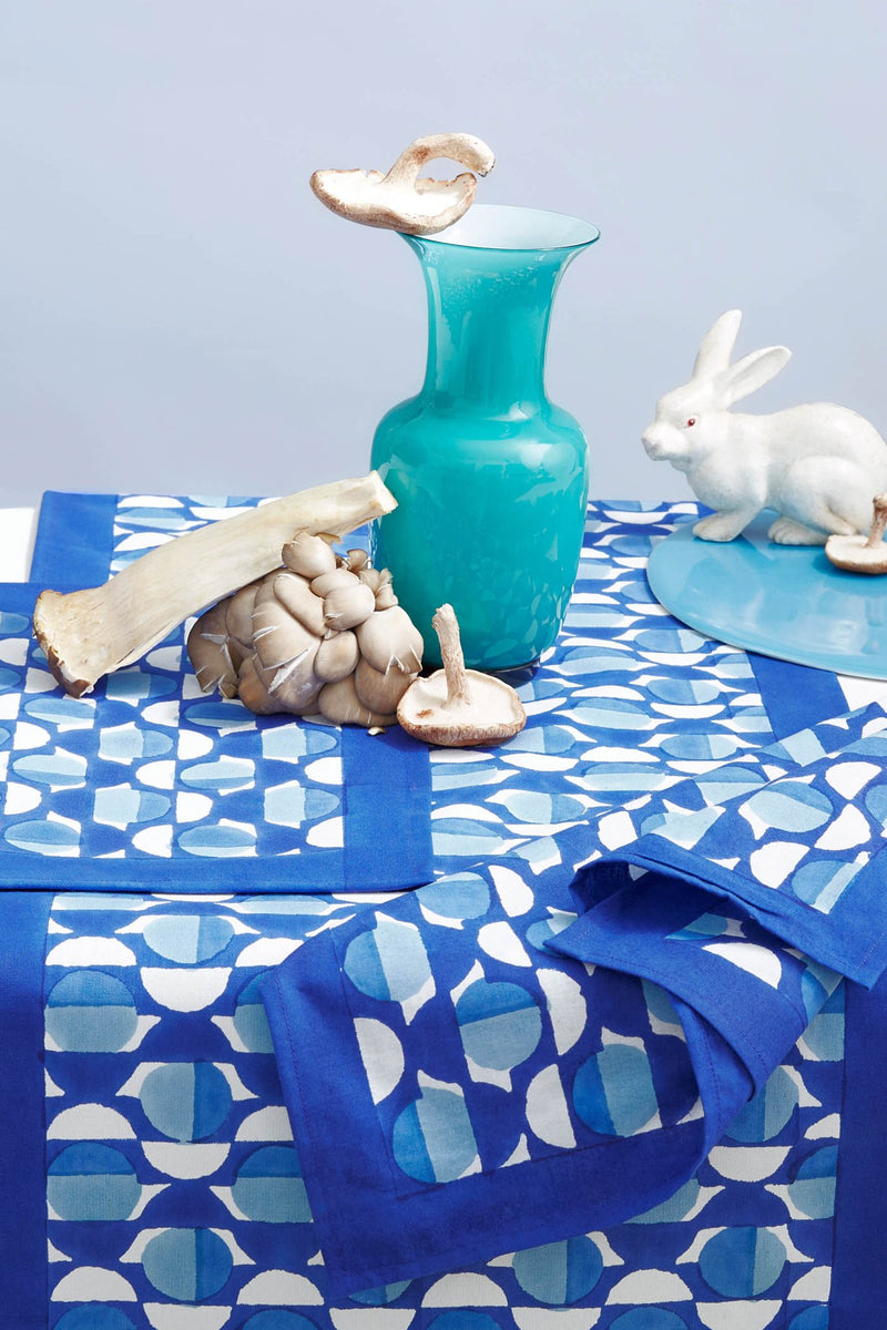 Curlew Curves Blues Table Runner