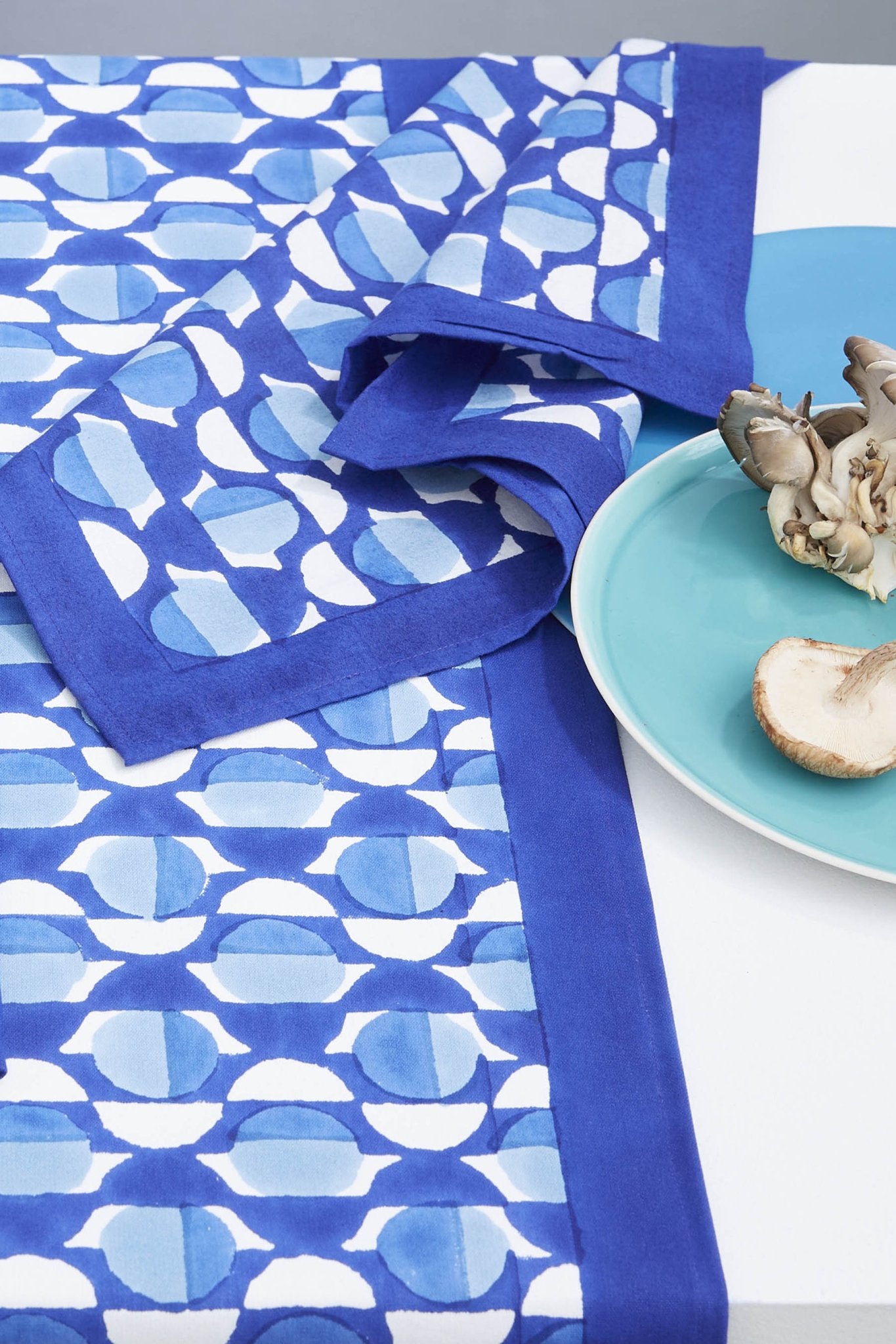 Curlew Curves Blues Table Runner