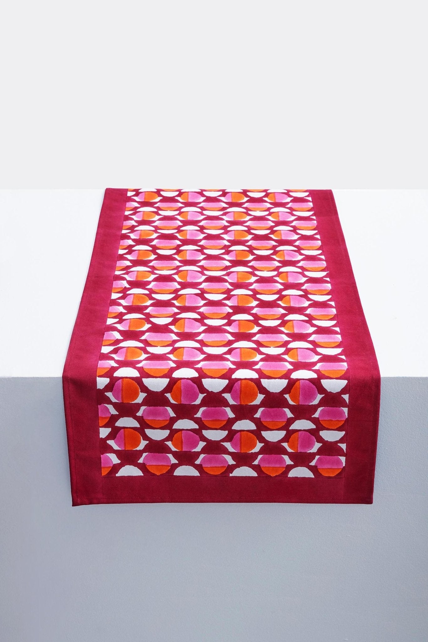 Curlew Curves Claret Table Runner