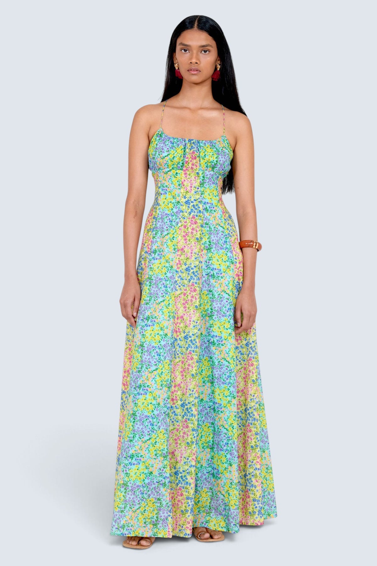 Davina Dress Harebell Limpet Buttercup