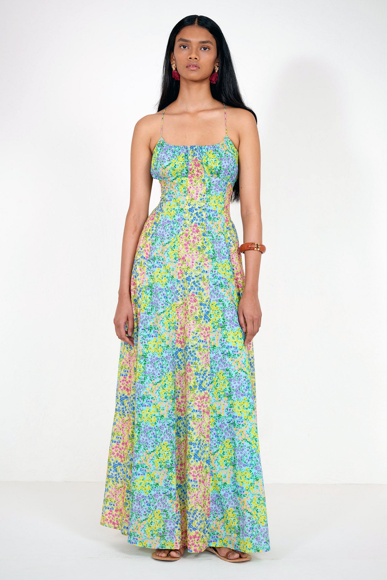 Davina Dress Harebell Limpet Buttercup