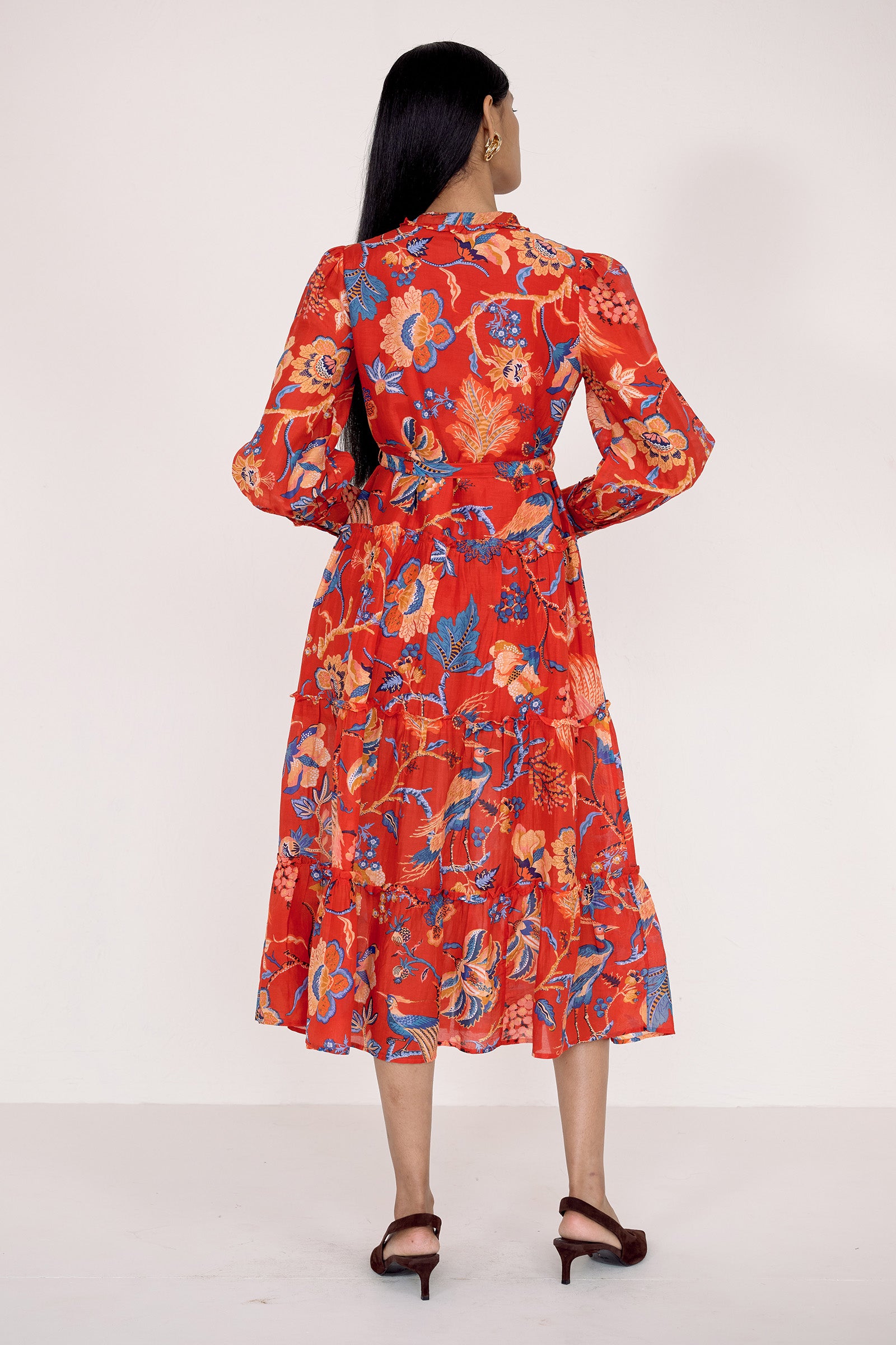 Emira Dress Chintz Carmine