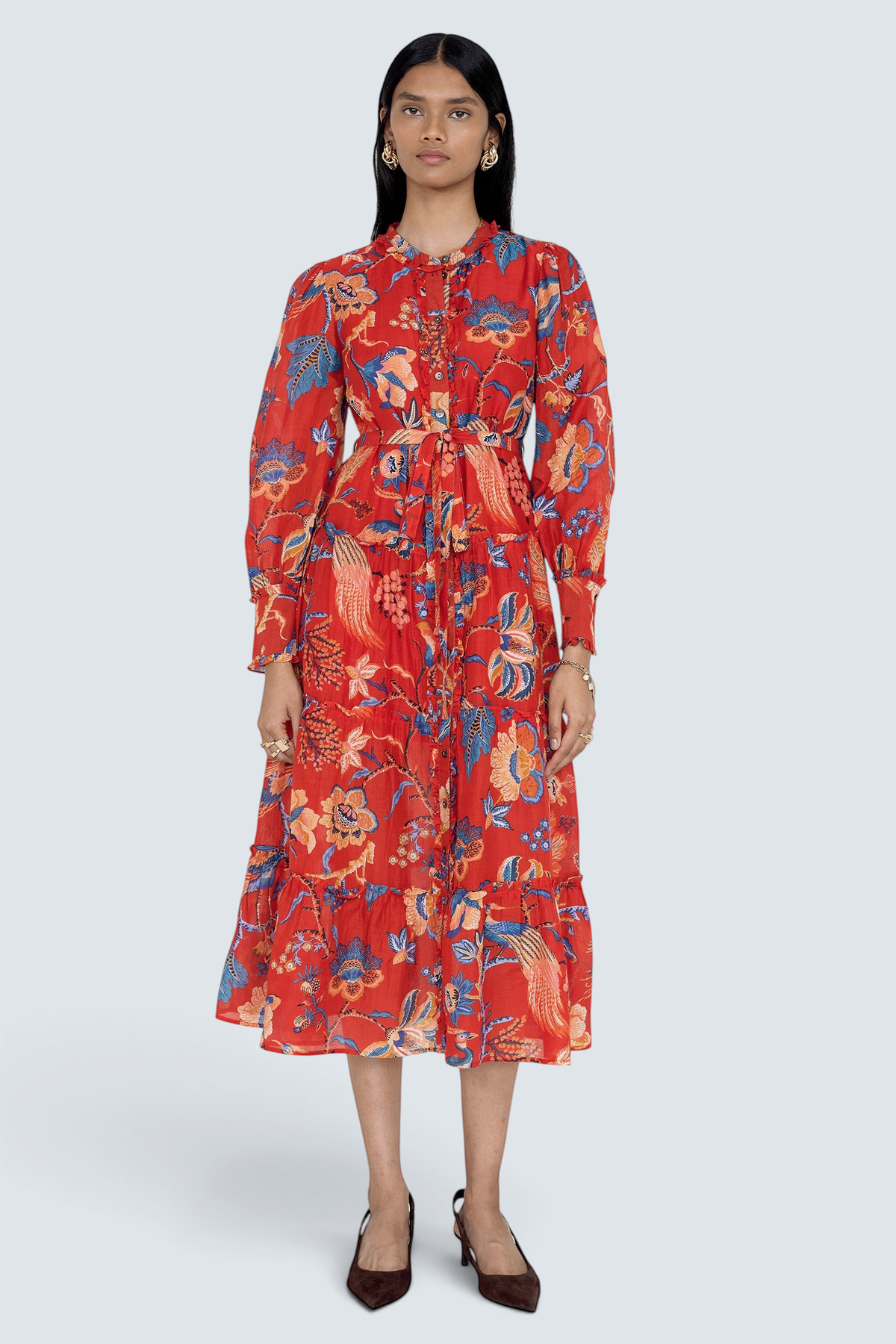 Emira Dress Chintz Carmine