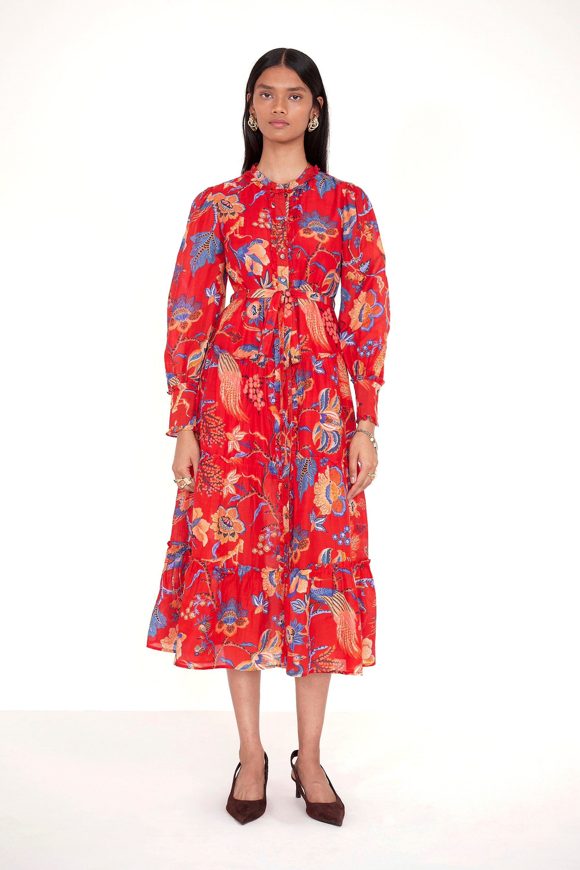 Emira Dress Chintz Carmine