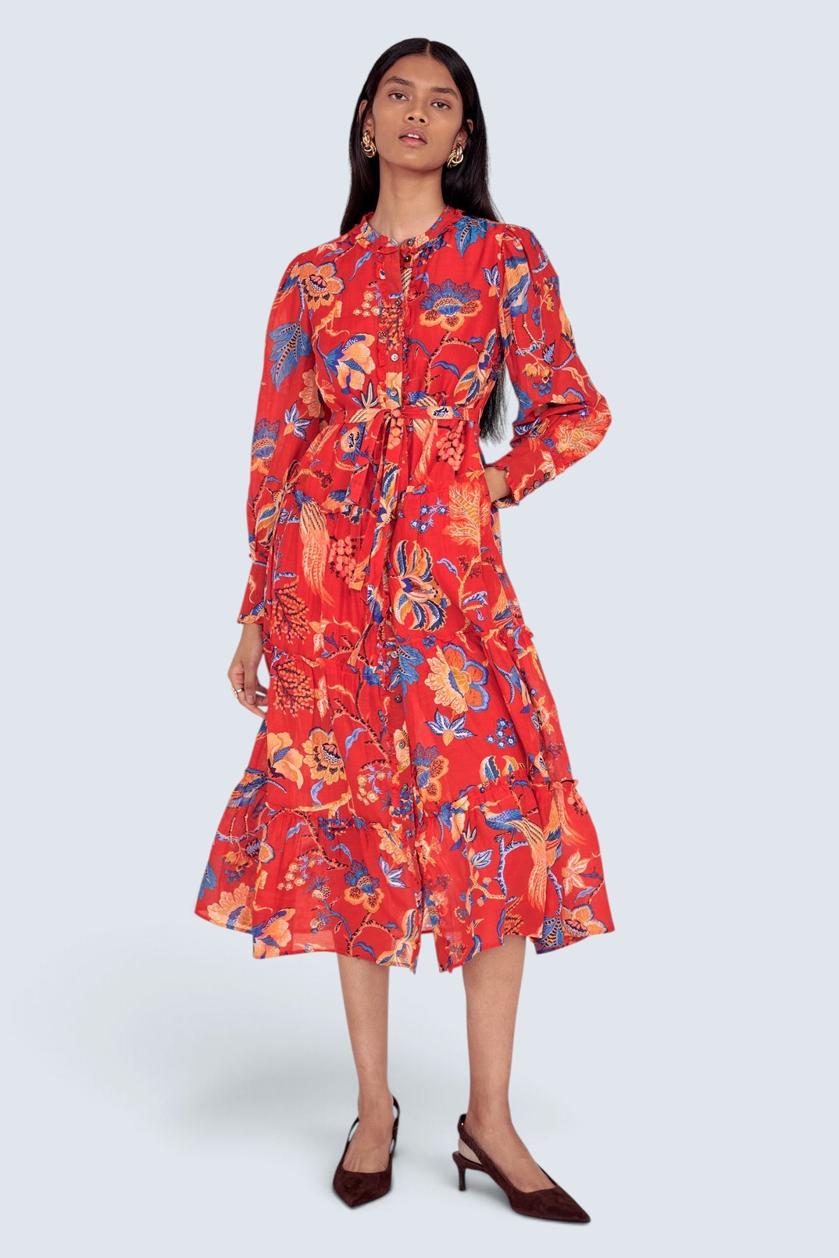 Emira Dress Chintz Carmine