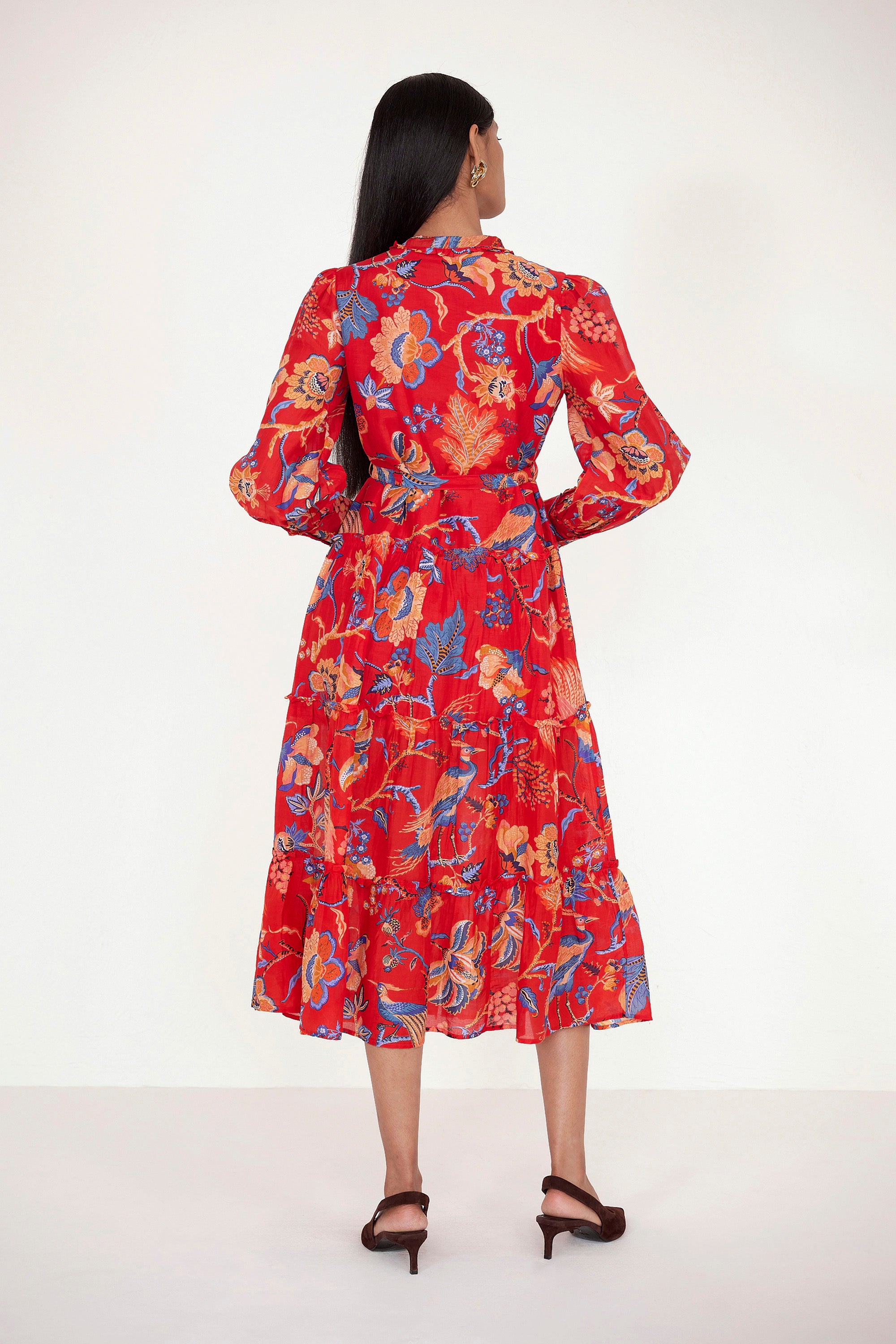 Emira Dress Chintz Carmine