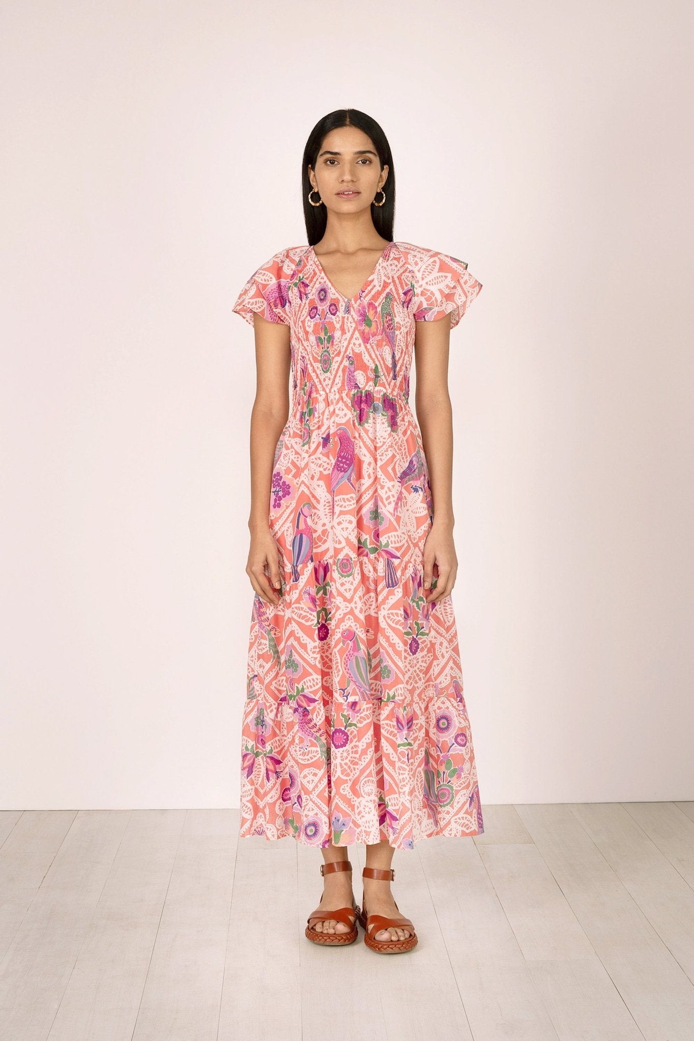 Ira Dress Folk Lace Rose – Banjanan