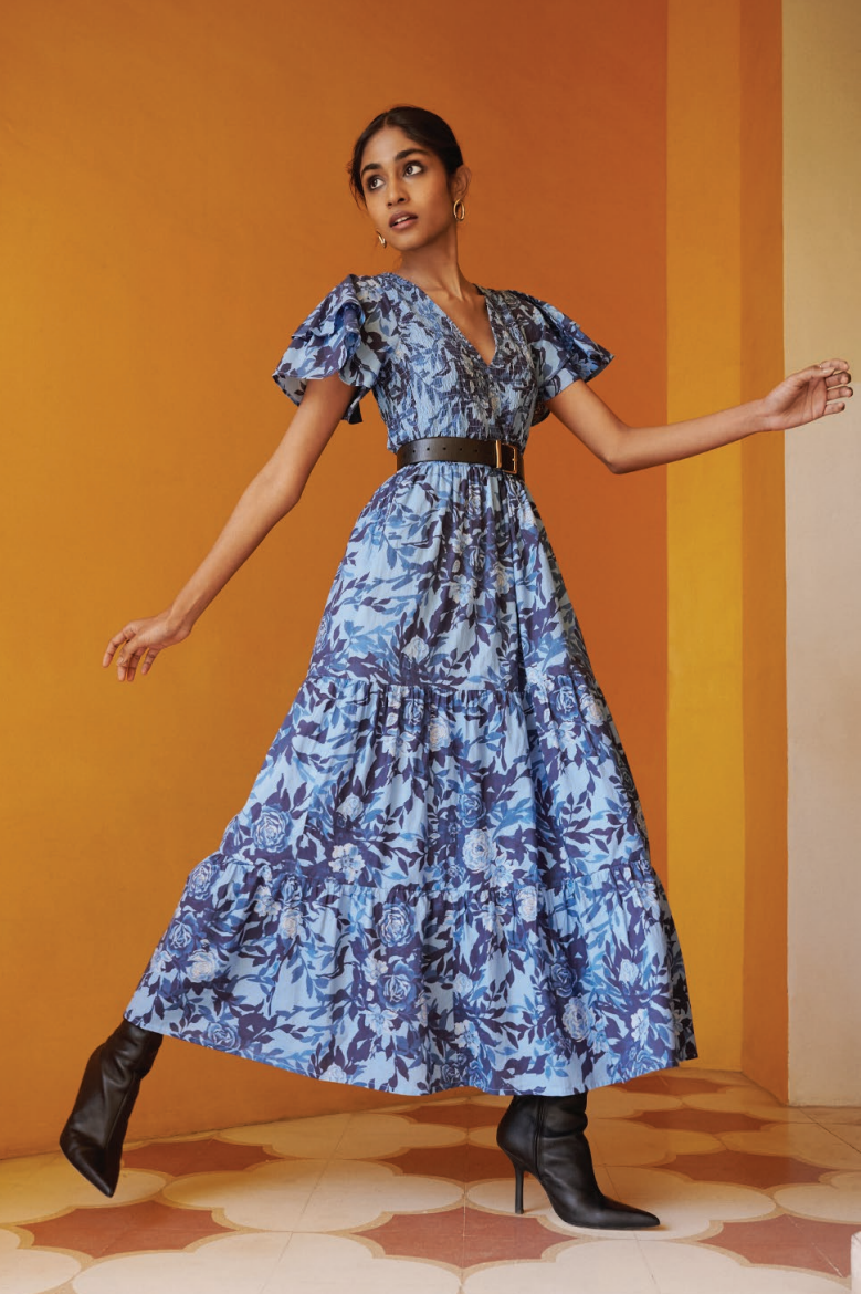 Ira Dress Bibi Rose Clematis