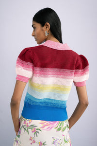 Back view of model wearing Lily Polo Bloom Ombre