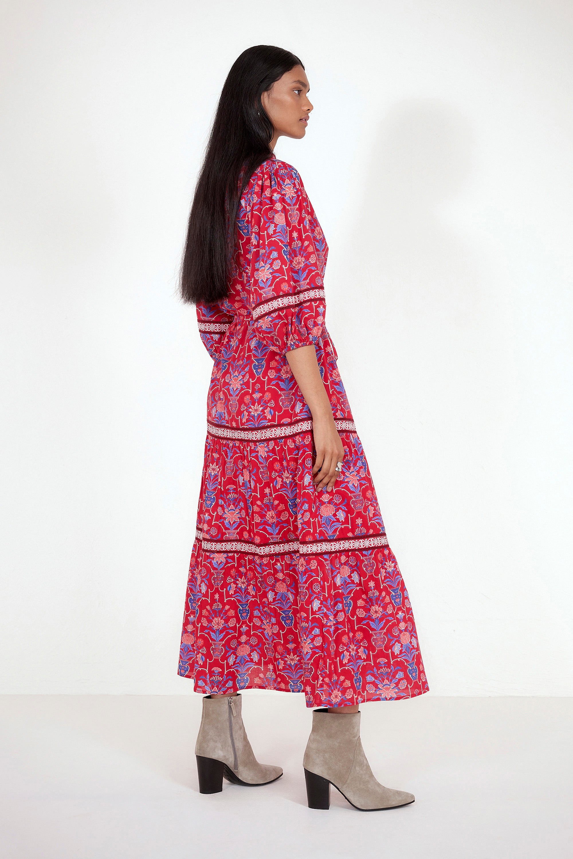Liza Dress Floral Vase Cinnabar