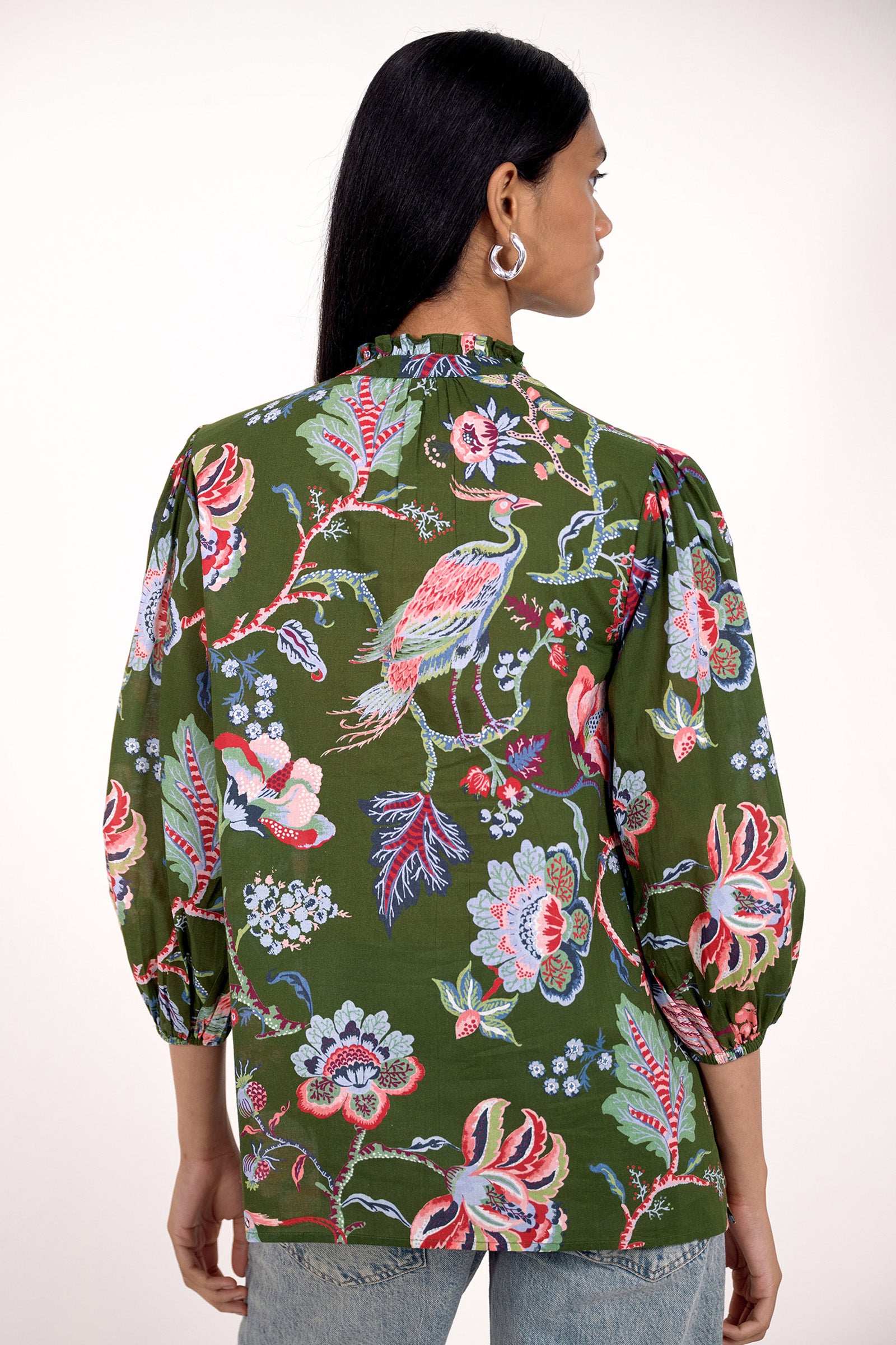 Lorna Top Chintz Moss