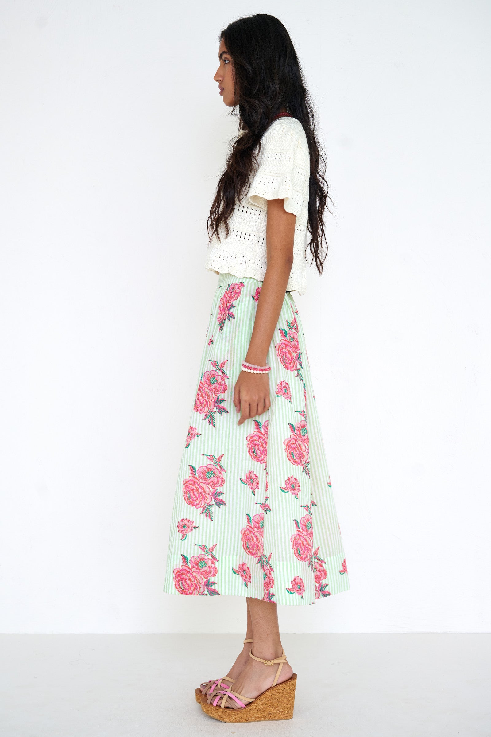 Magdalena Skirt Eliza Rose Pistachio