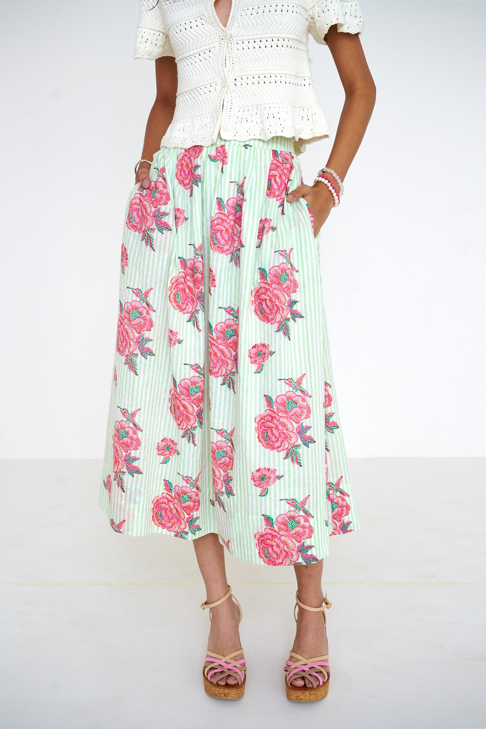 Magdalena Skirt Eliza Rose Pistachio