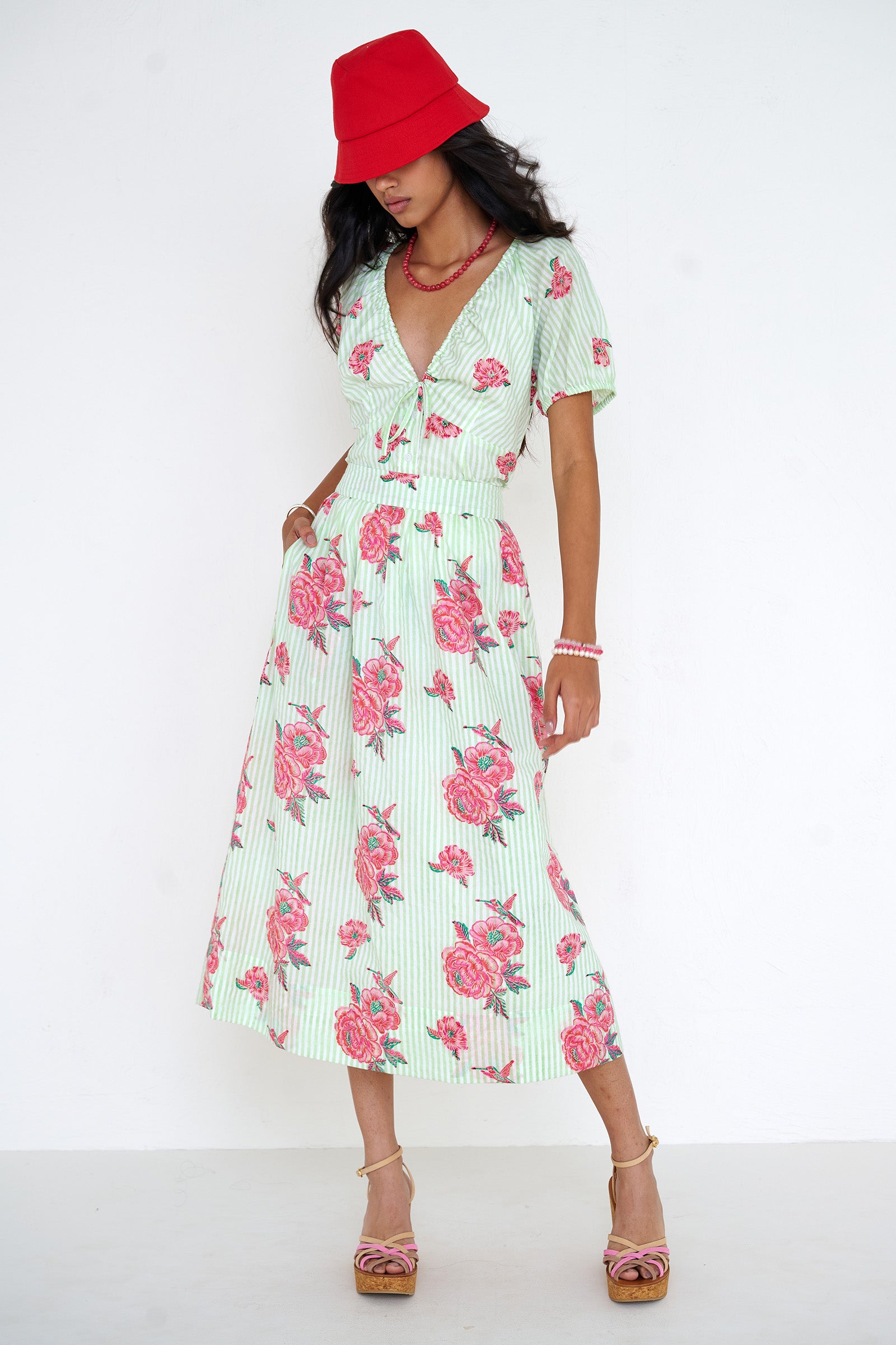 Magdalena Skirt Eliza Rose Pistachio