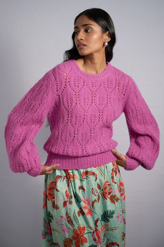 Maggie Lace Crewneck Sweater