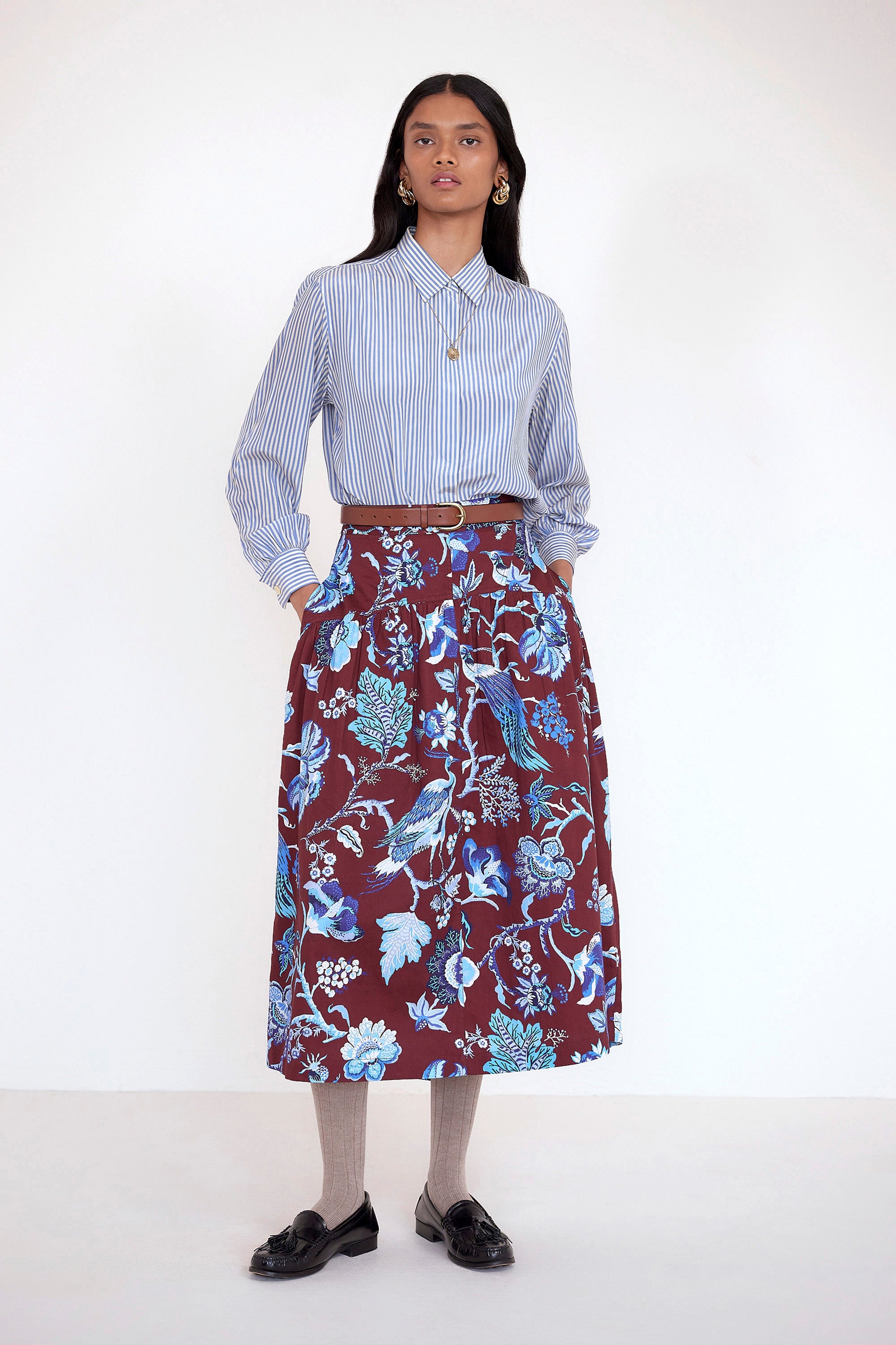 Melodie Skirt Chintz Cordovan