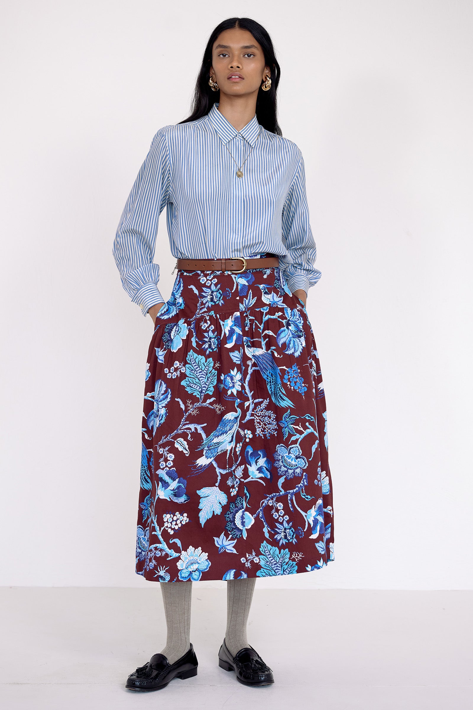 Melodie Skirt Chintz Cordovan