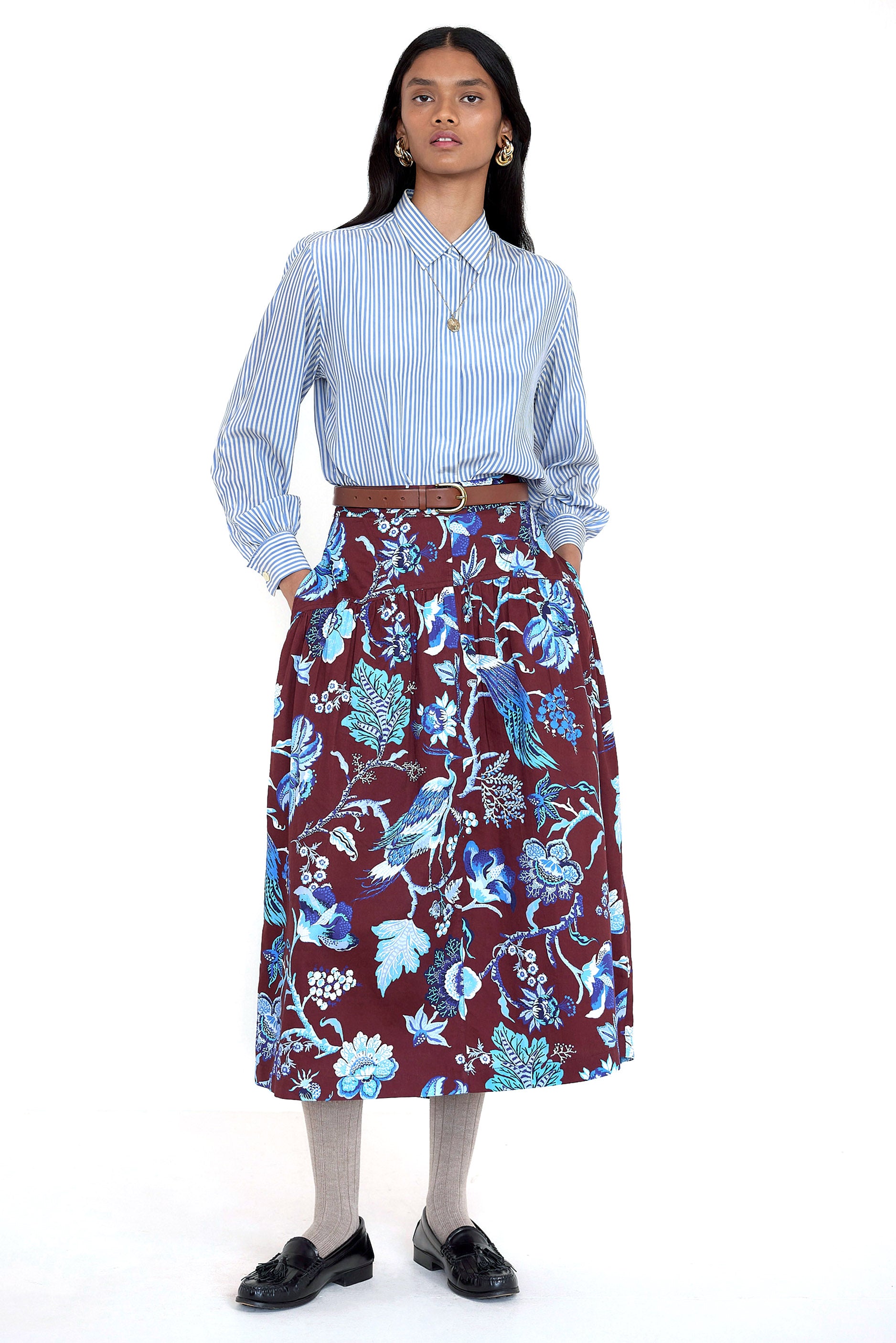 Melodie Skirt Chintz Cordovan