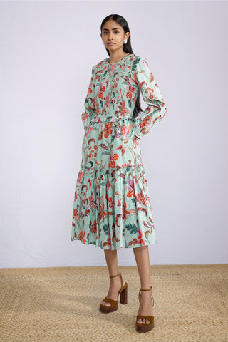 Mortiz Dress Bali Floral Haze